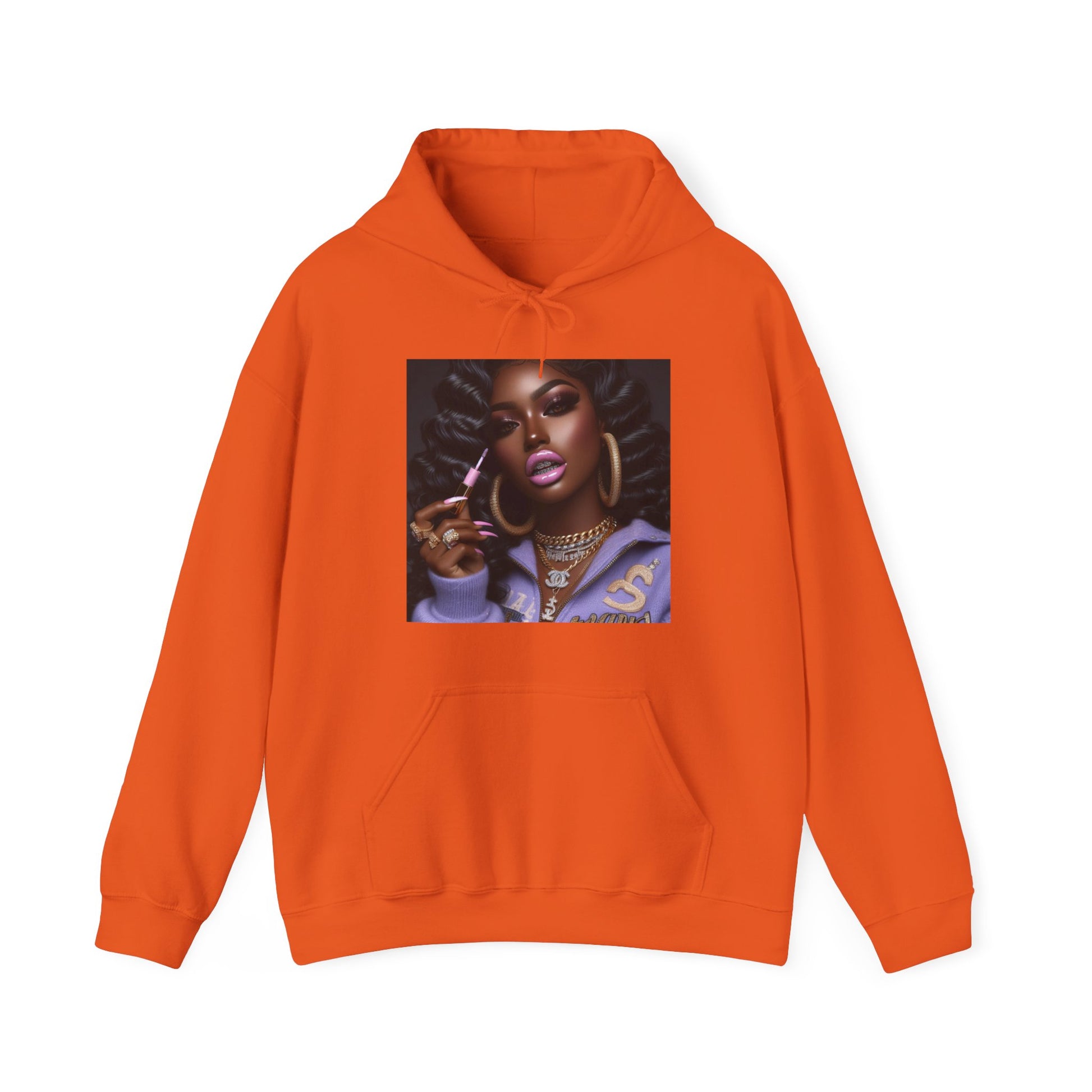 Gloss Up Hoodie Hoodie Printify Orange S