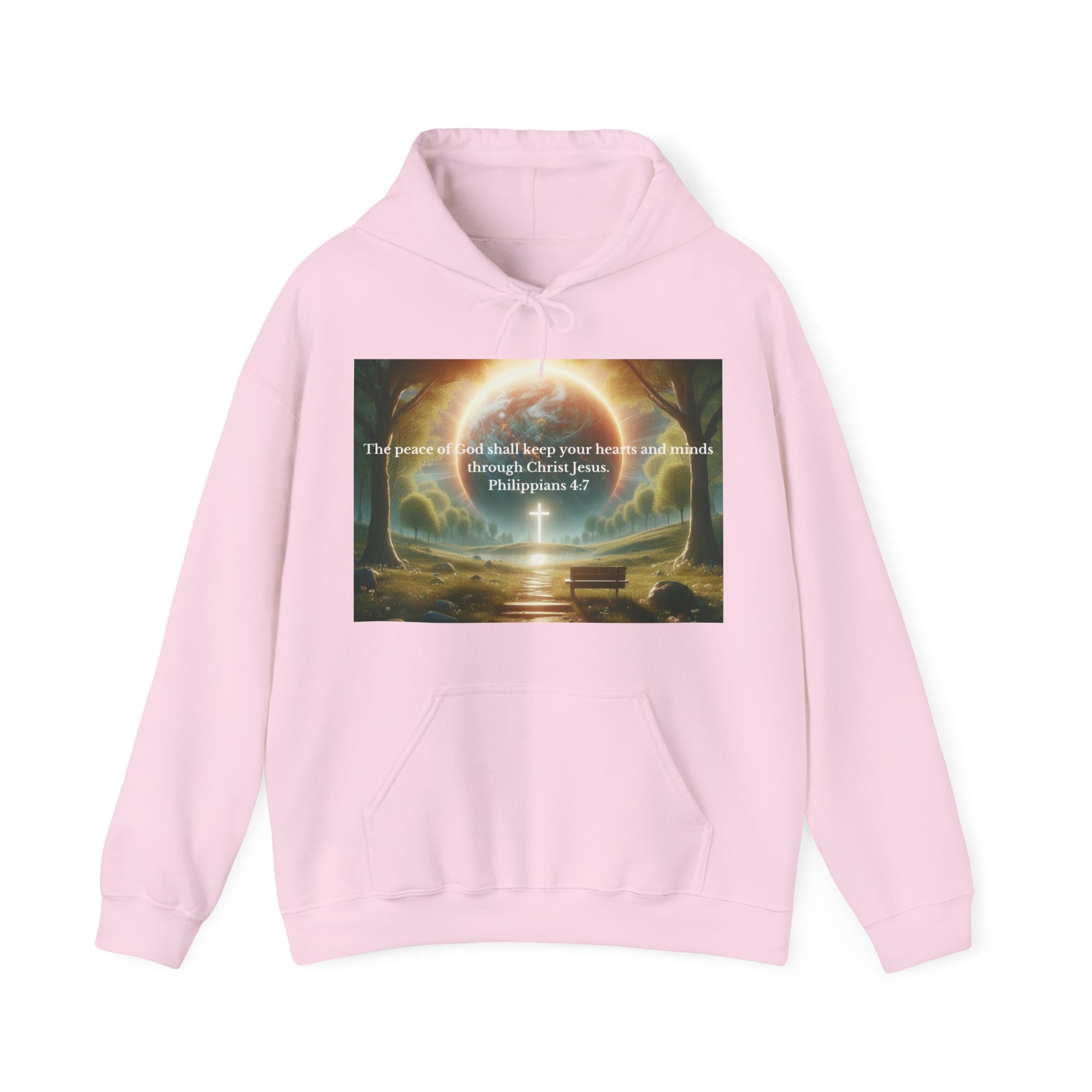 Philippians 4:7 Hoodie Hoodie Printify Light Pink S