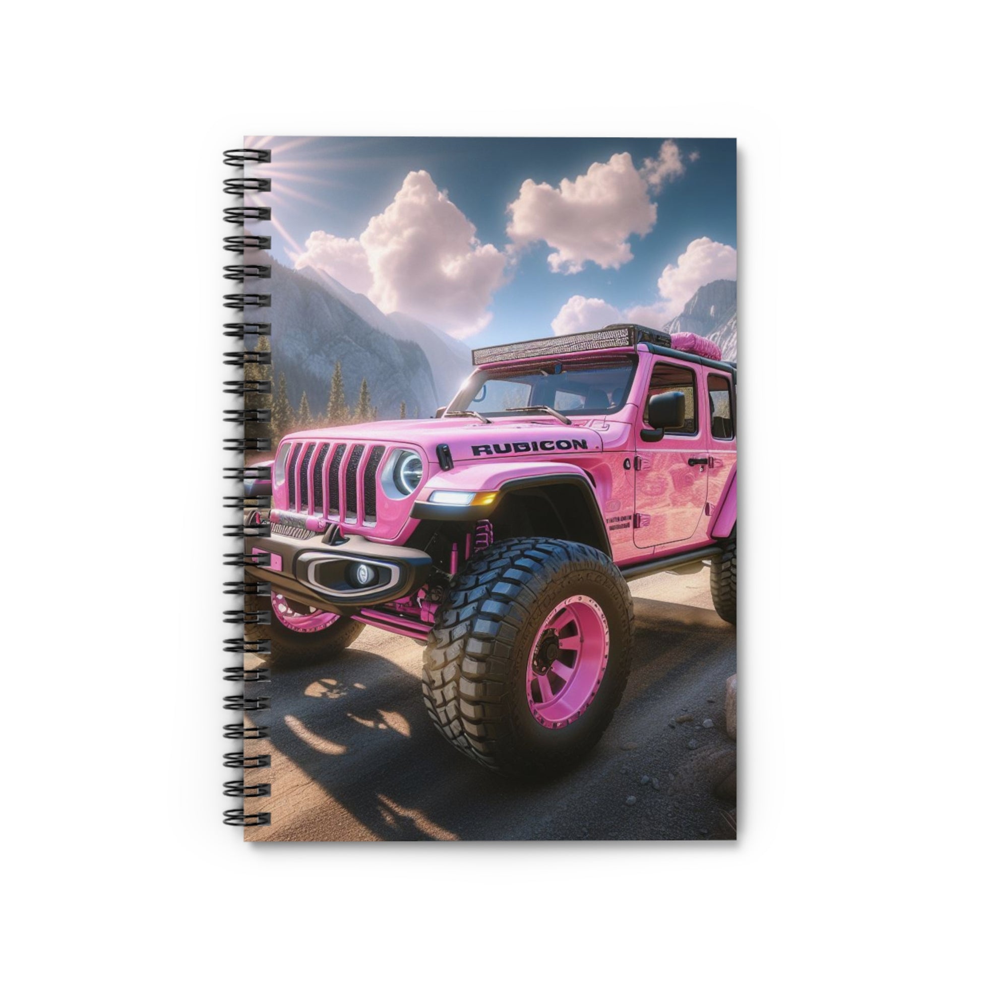 Pink Rubicon Spiral Notebook Paper products Printify One Size