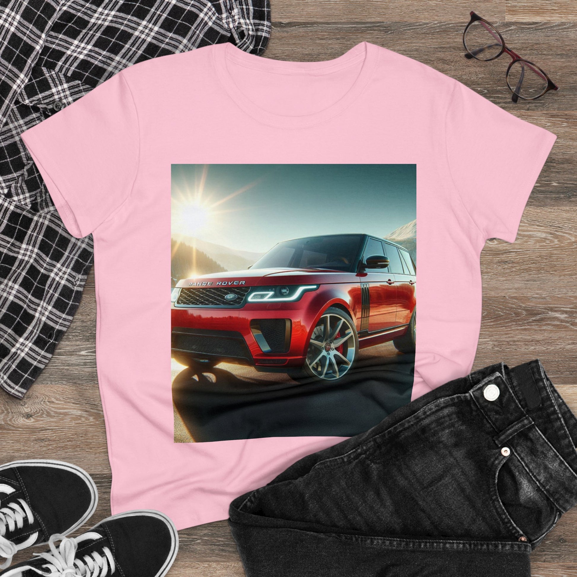 Red Range Rover T-Shirt T-Shirt Printify