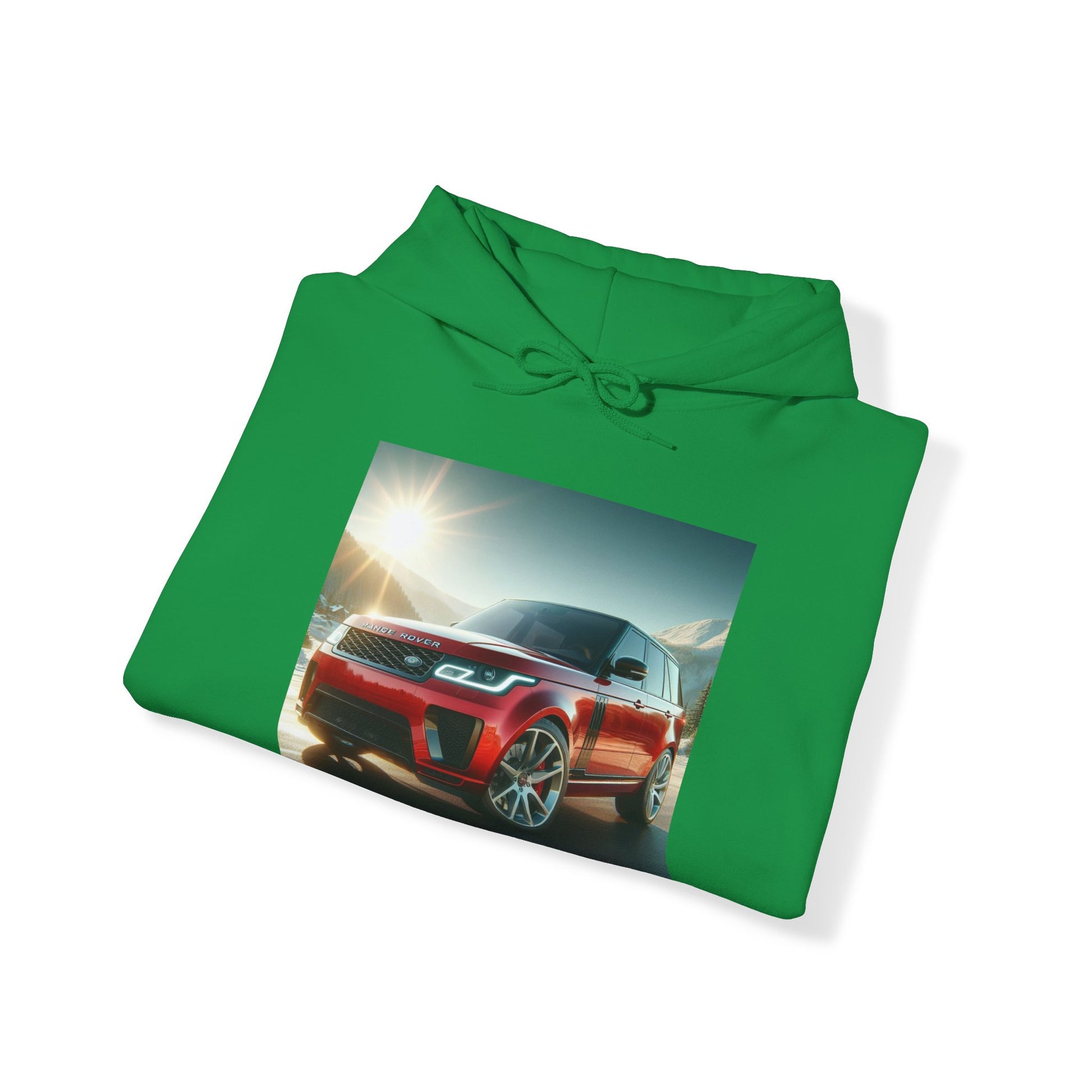 Red Range Rover Hoodie Hoodie Printify