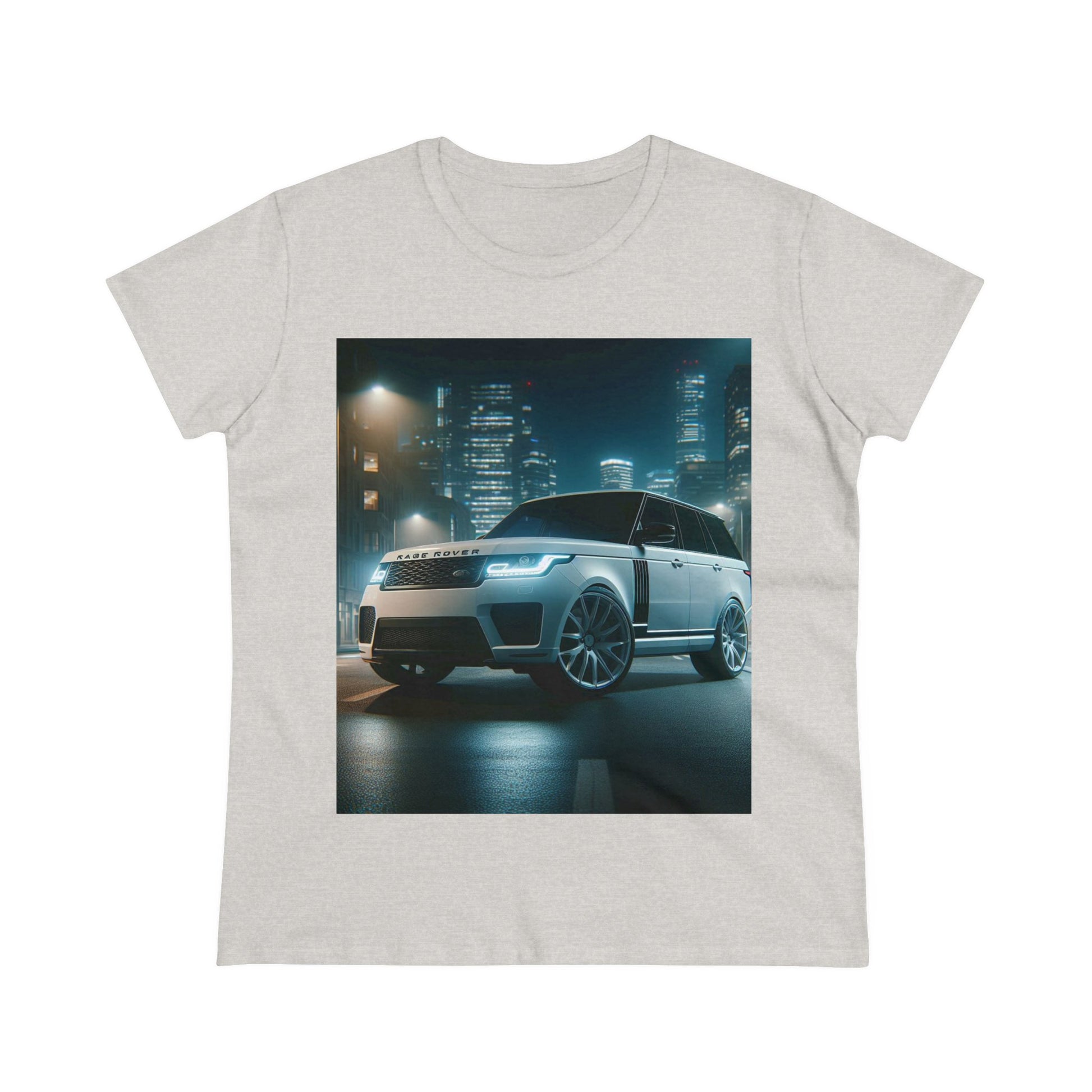 White Range Rover T-Shirt T-Shirt Printify Ash S