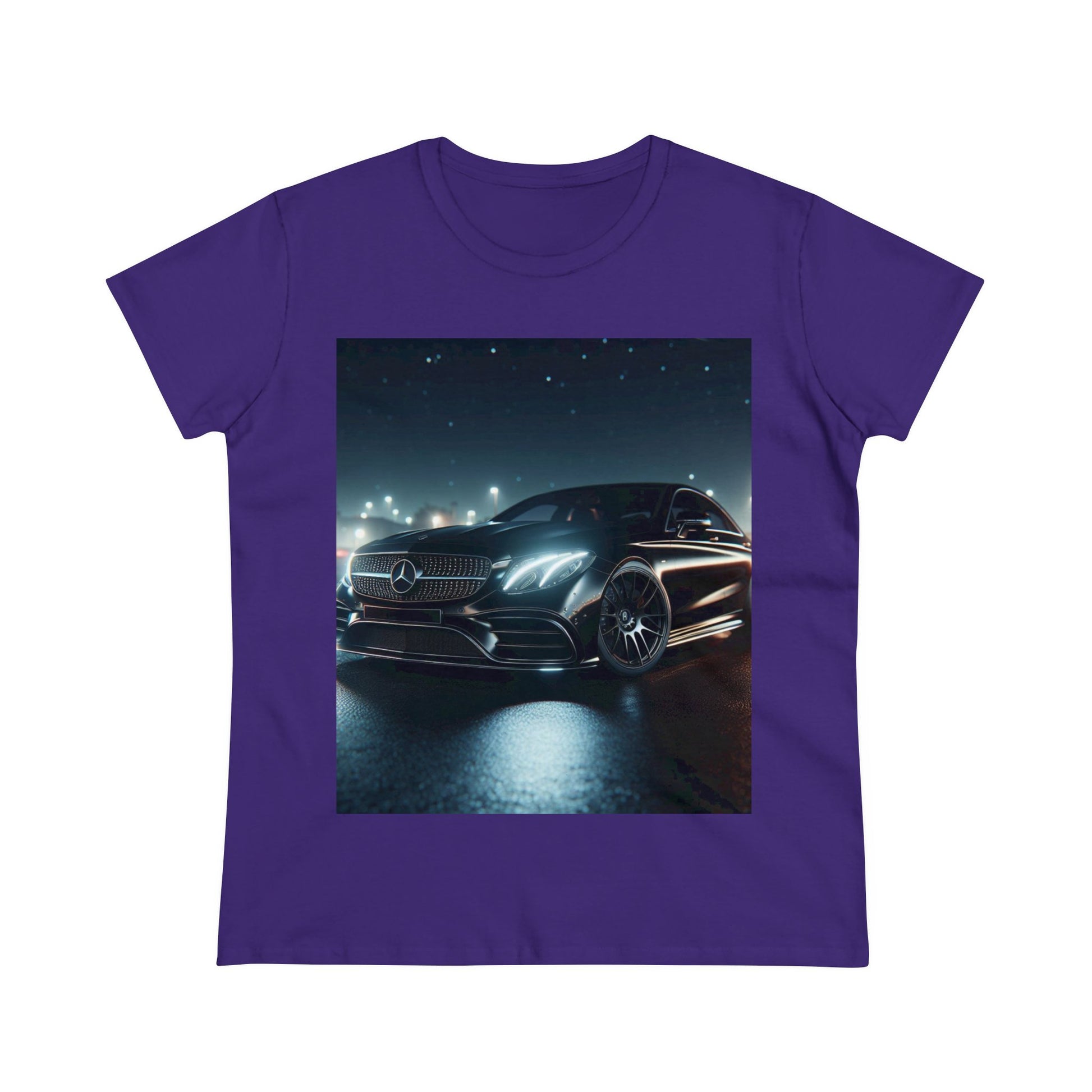 Black Mercedes T-Shirt T-Shirt Printify Purple S