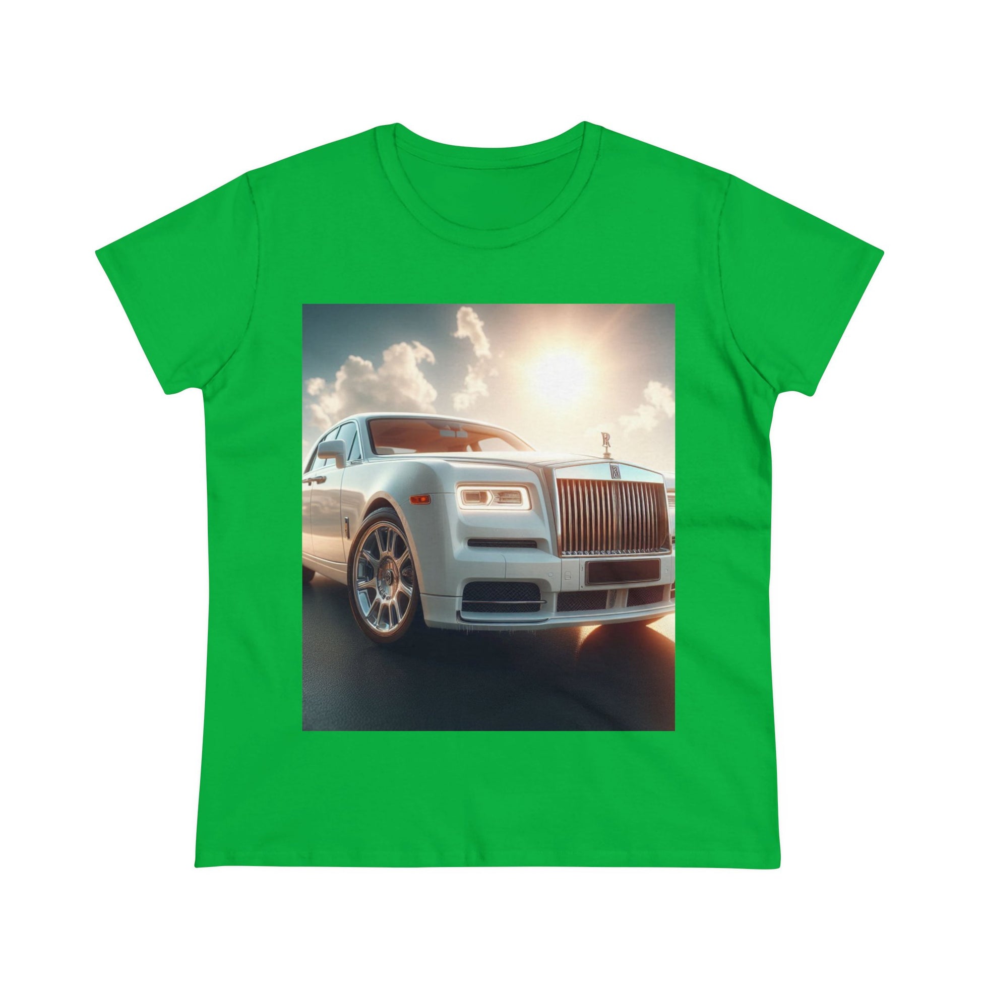 White Rolls Royce T-Shirt T-Shirt Printify Irish Green S