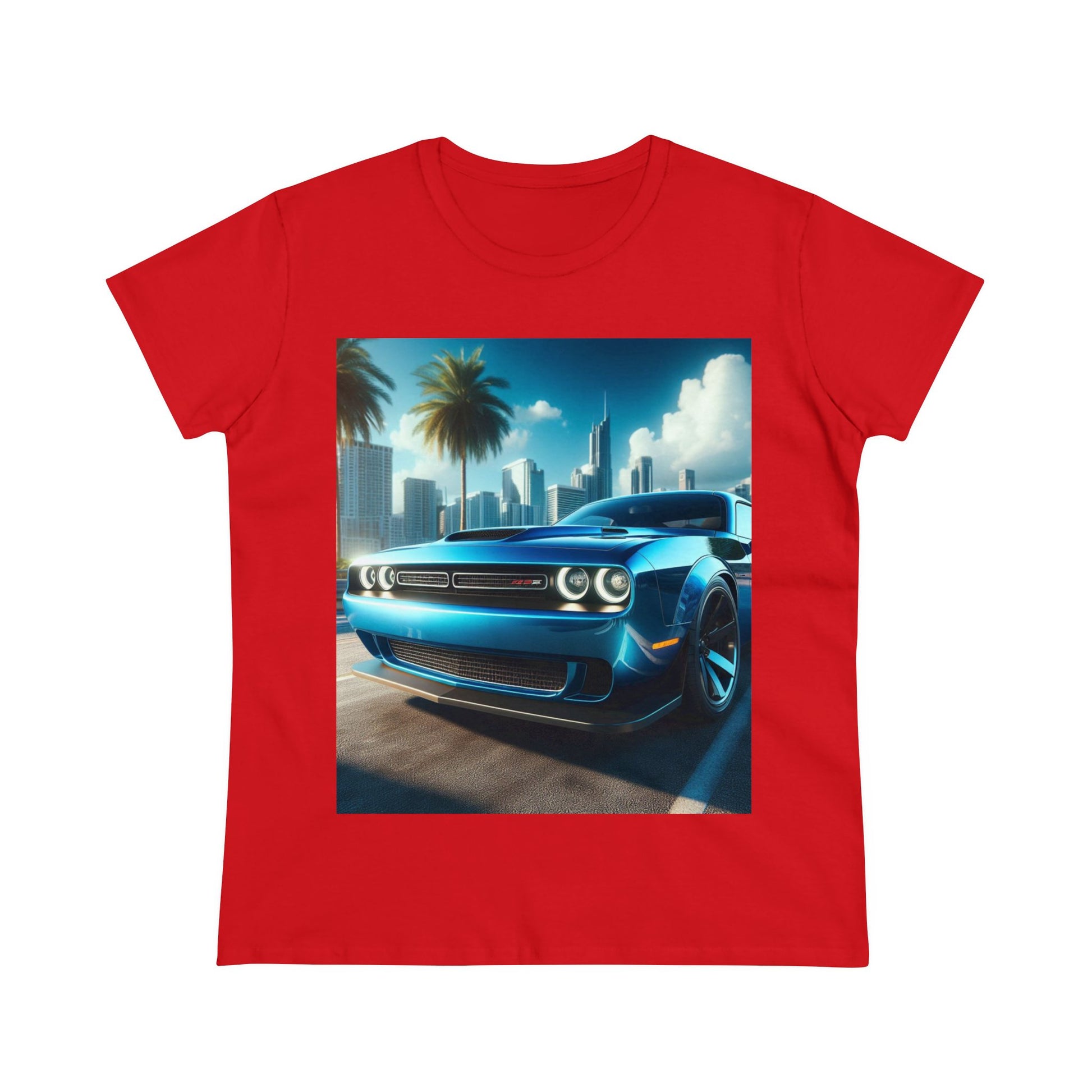 Blue Challenger T-Shirt T-Shirt Printify Red S
