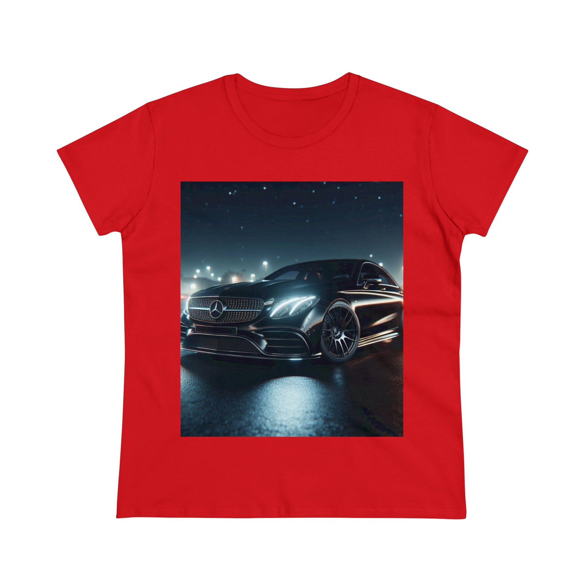 Black Mercedes T-Shirt T-Shirt Printify Red S