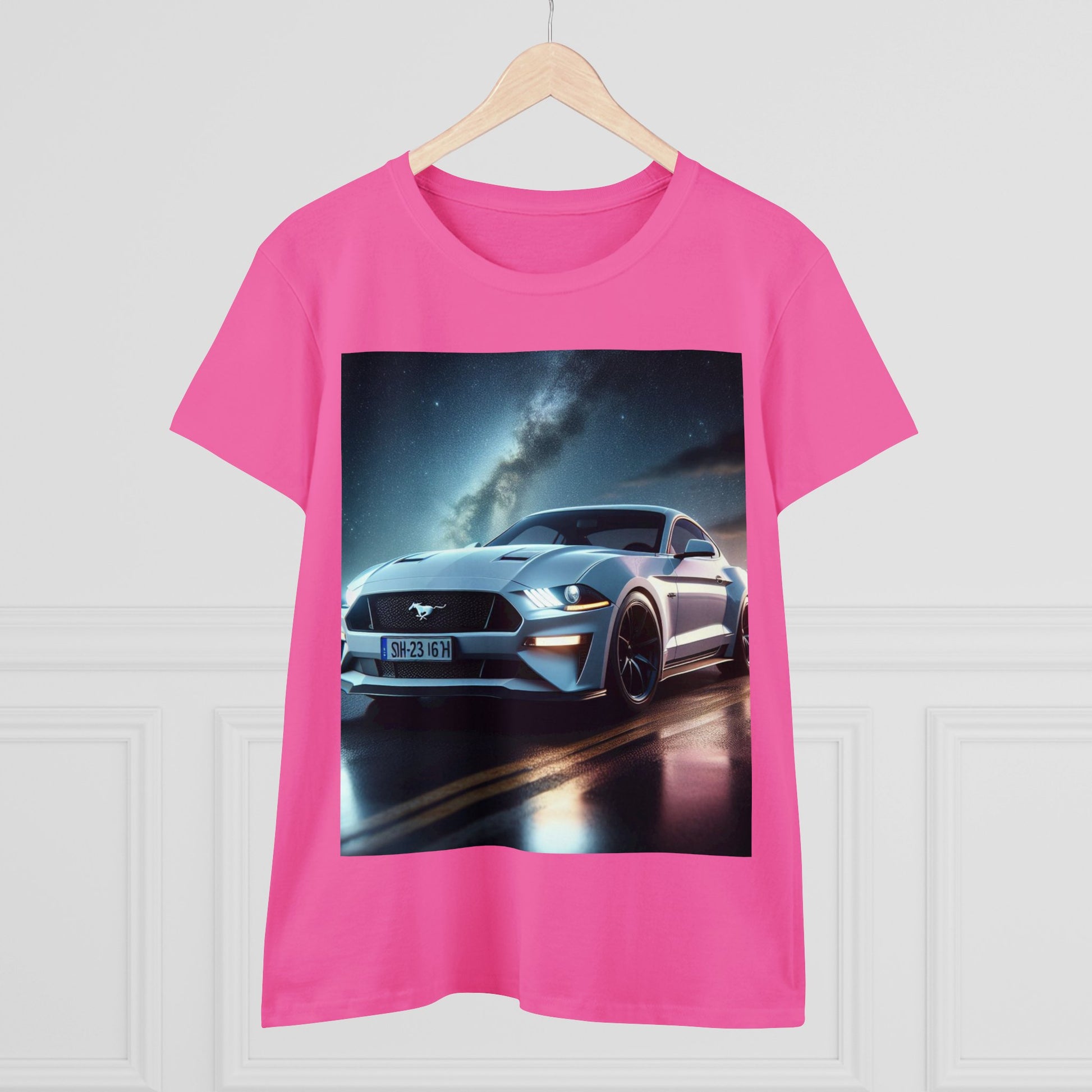 White Mustang T-Shirt T-Shirt Printify
