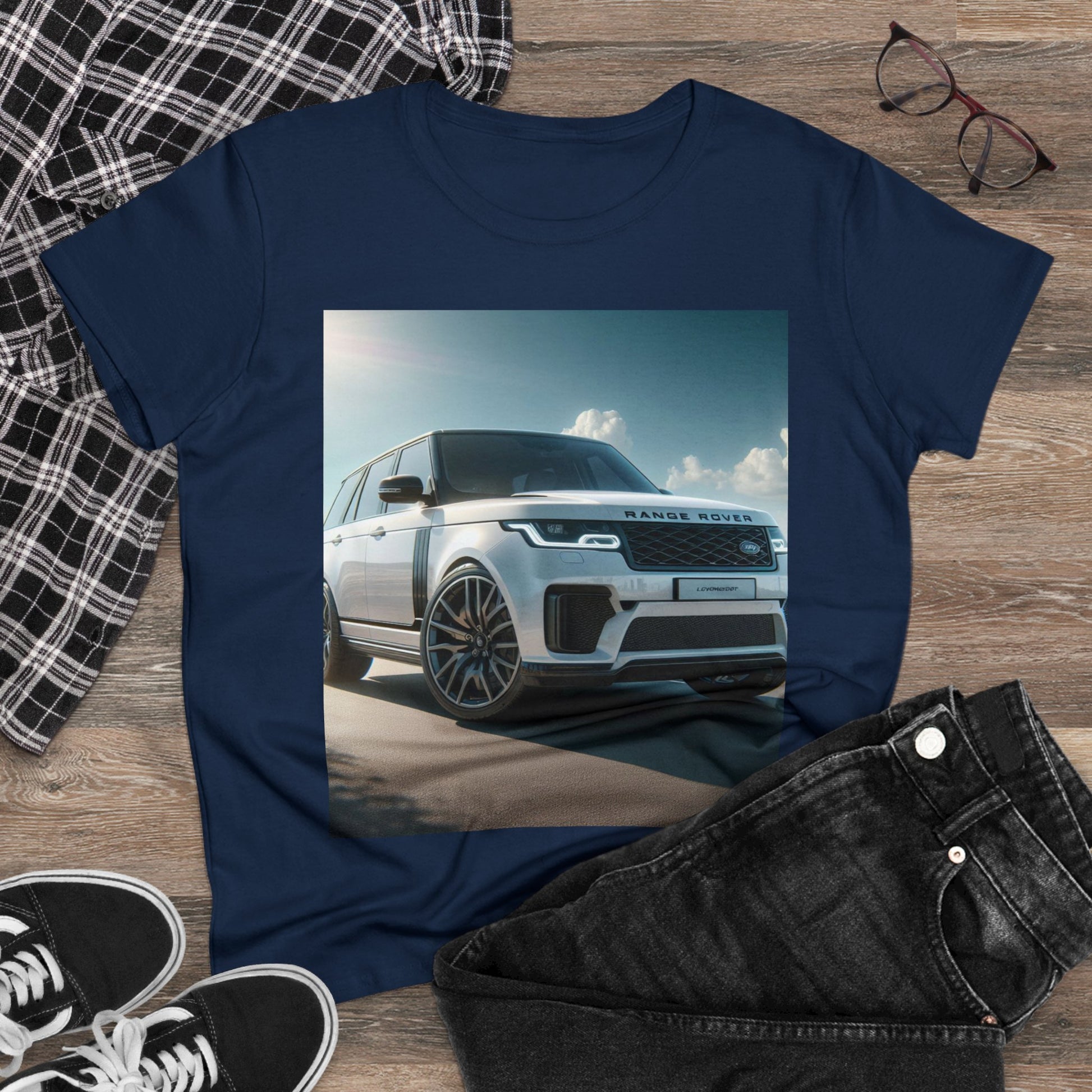 White Range Rover T-Shirt T-Shirt Printify