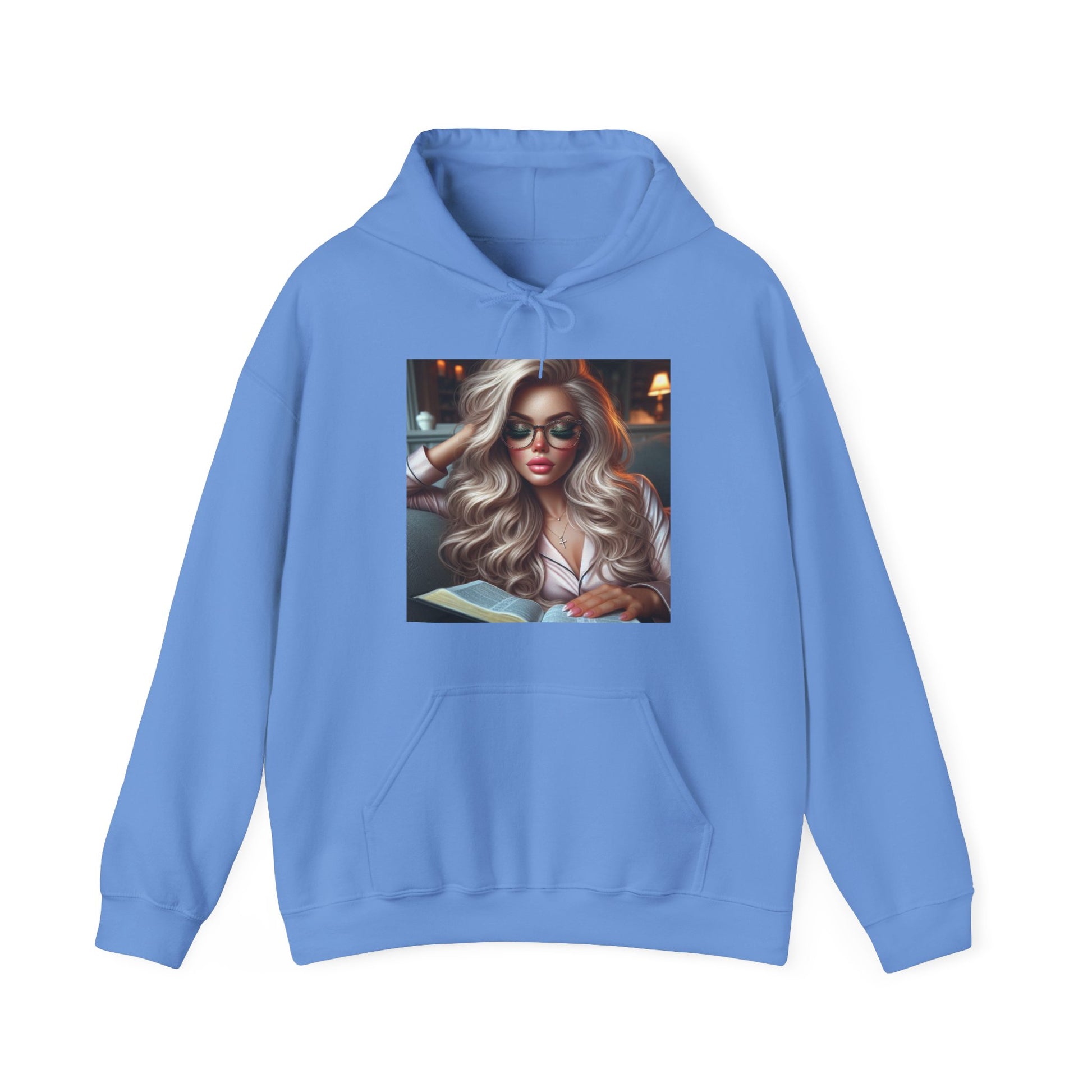 Relax and Read Hoodie Hoodie Printify Carolina Blue S
