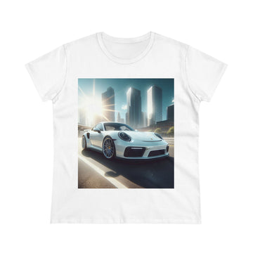 White Porsche T-Shirt T-Shirt Printify White S