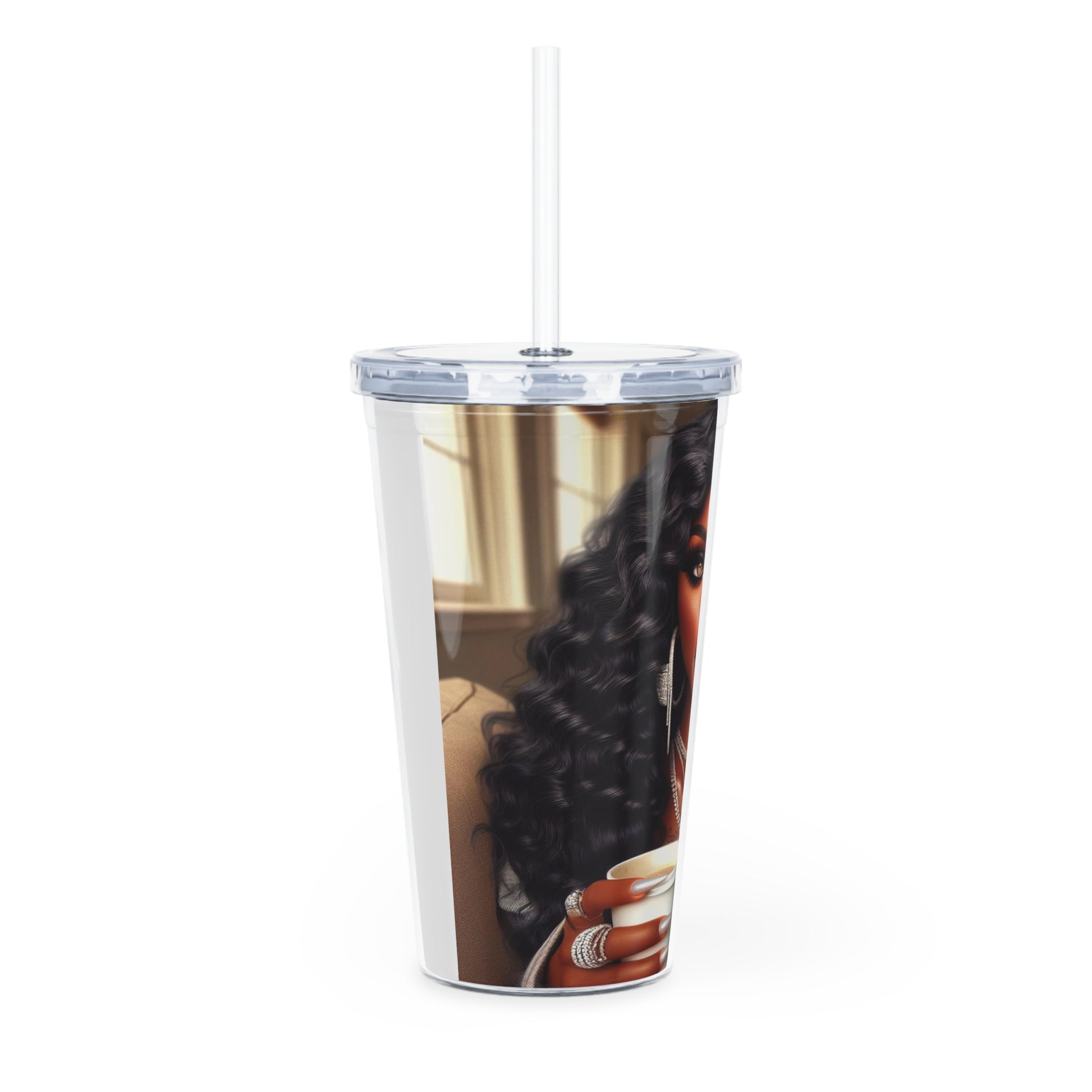 Coffee Break Tumbler with Straw Mug Printify