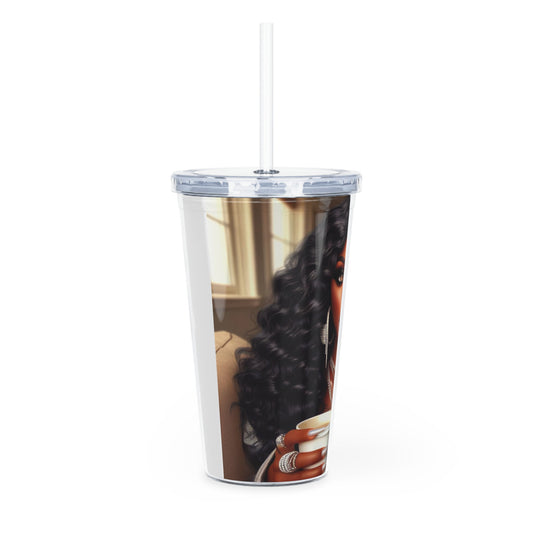 Coffee Break Tumbler with Straw Mug Printify
