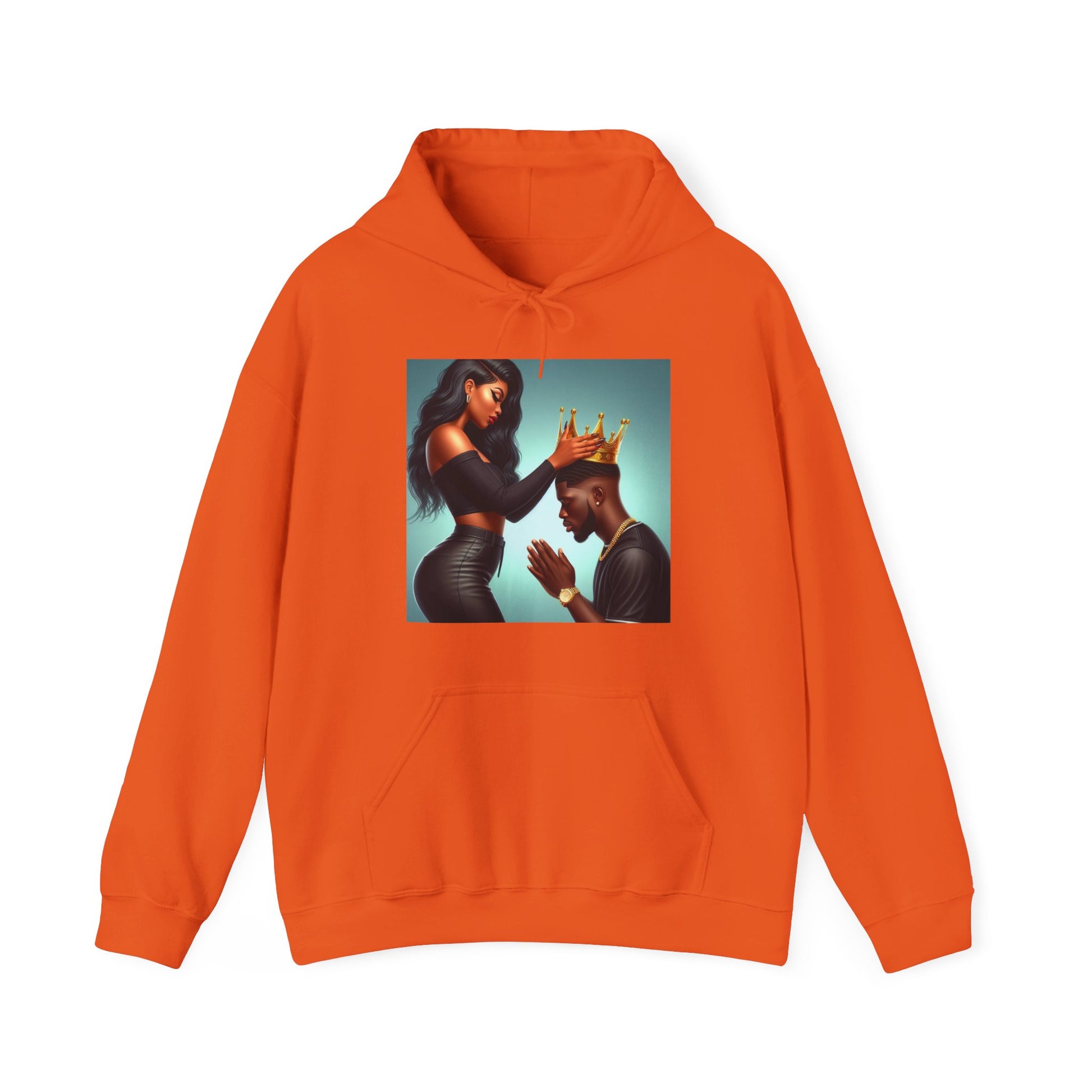My King Hoodie Hoodie Printify Orange S