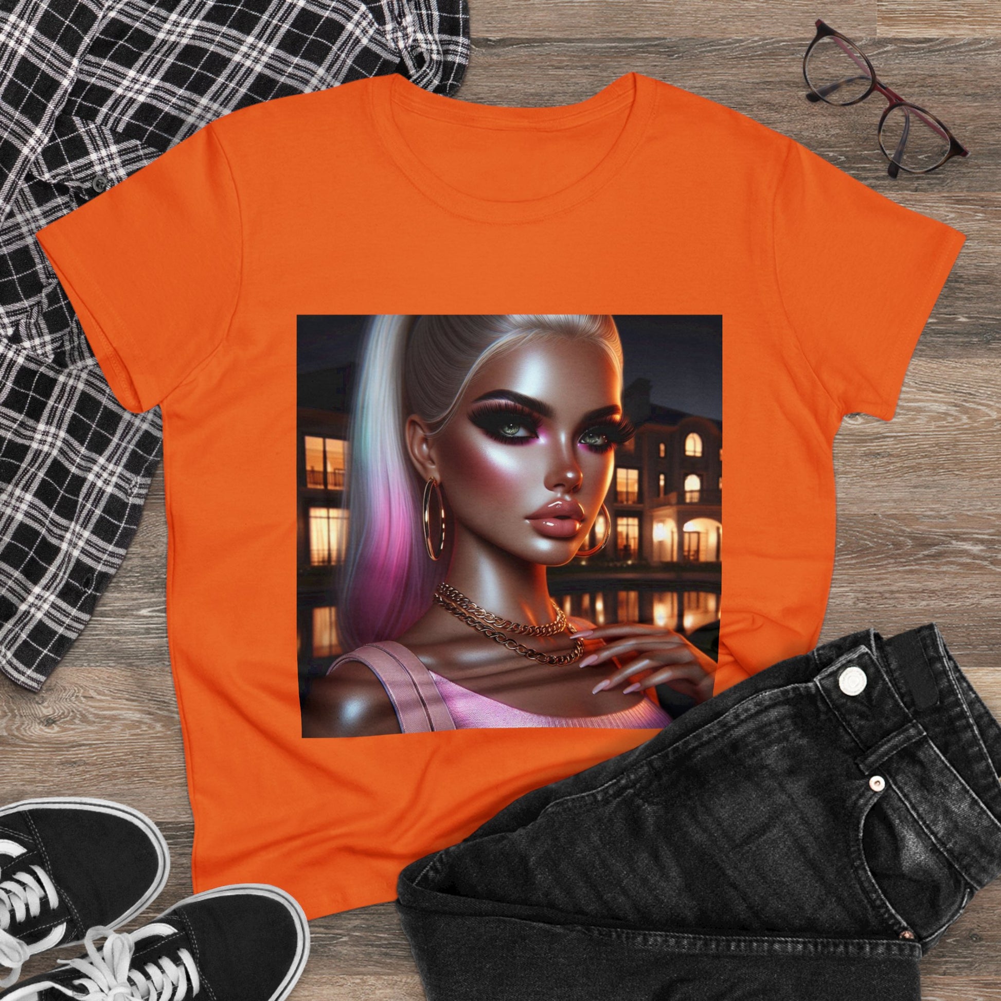 Pink at Night T-Shirt T-Shirt Printify