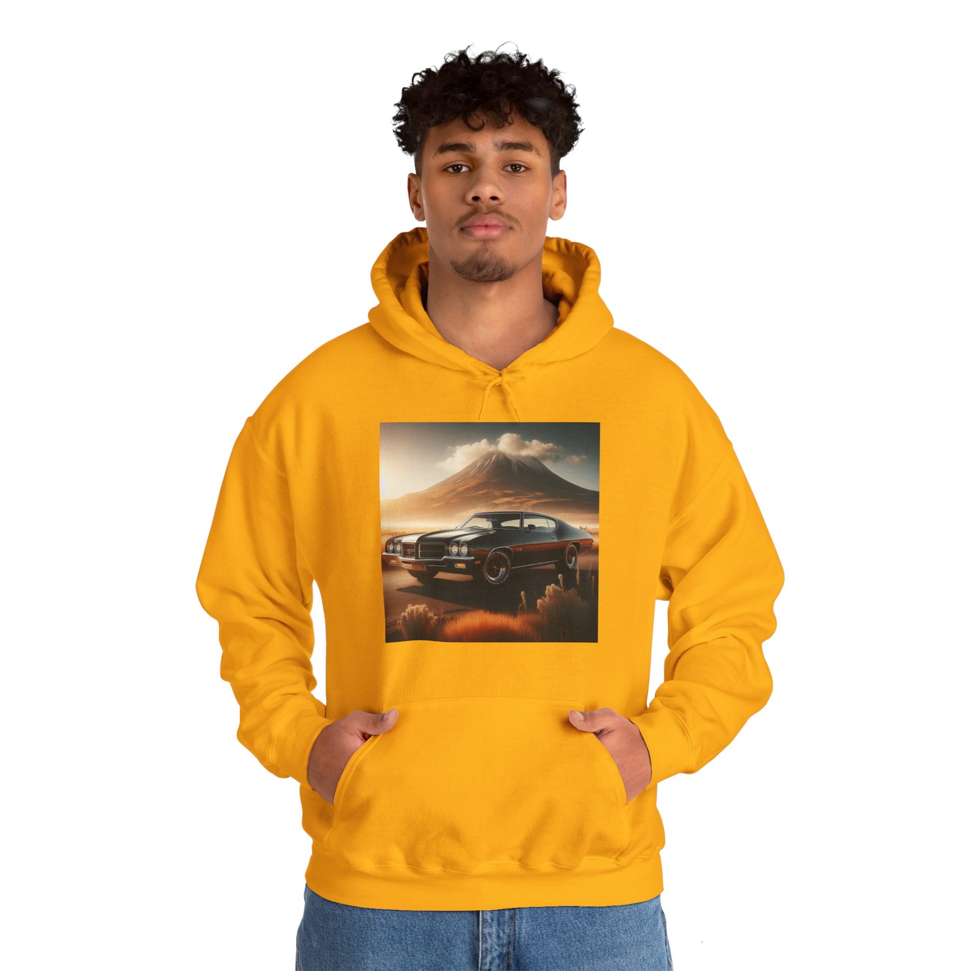 1972 Black Buick Gran Sport Hoodie Hoodie Printify