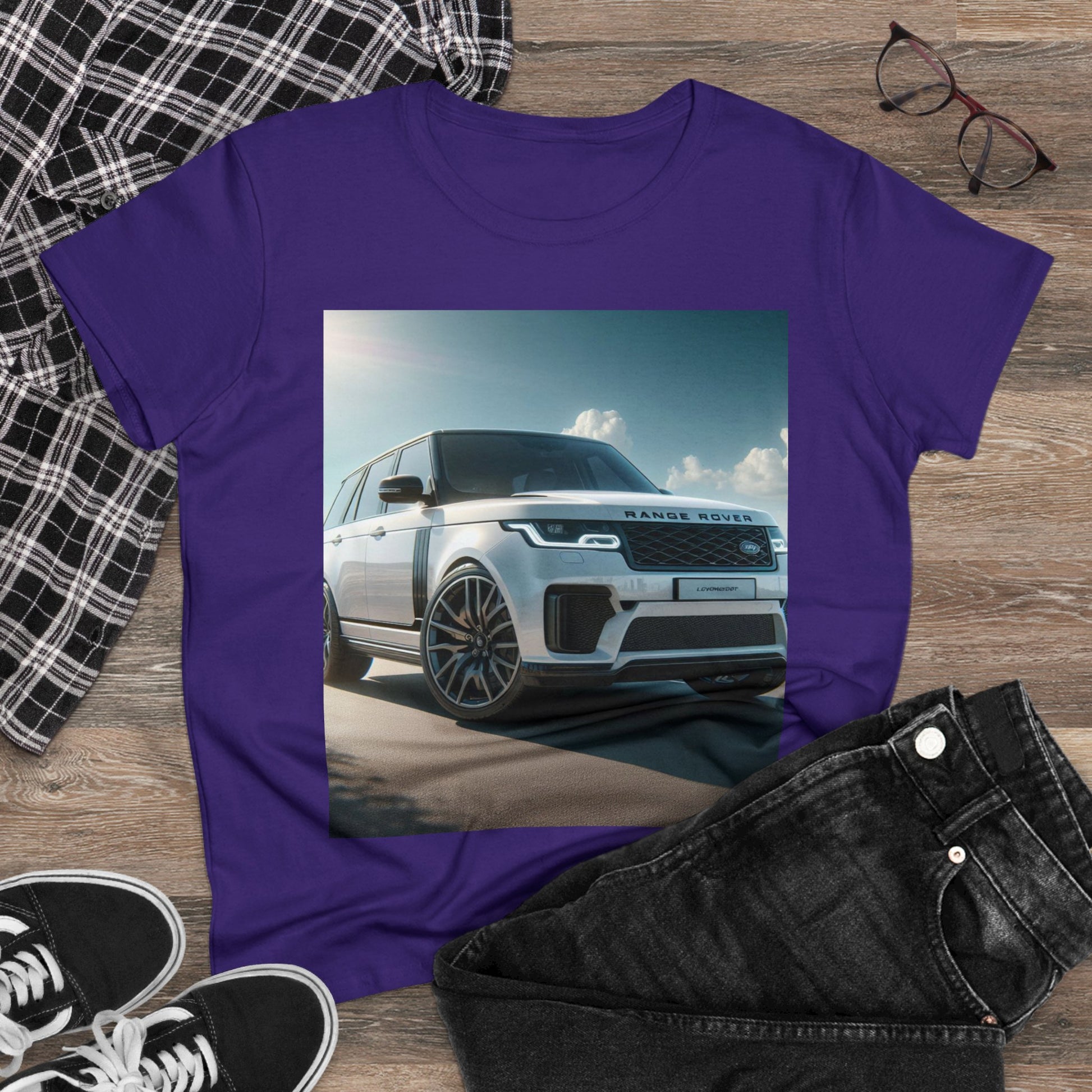 White Range Rover T-Shirt T-Shirt Printify