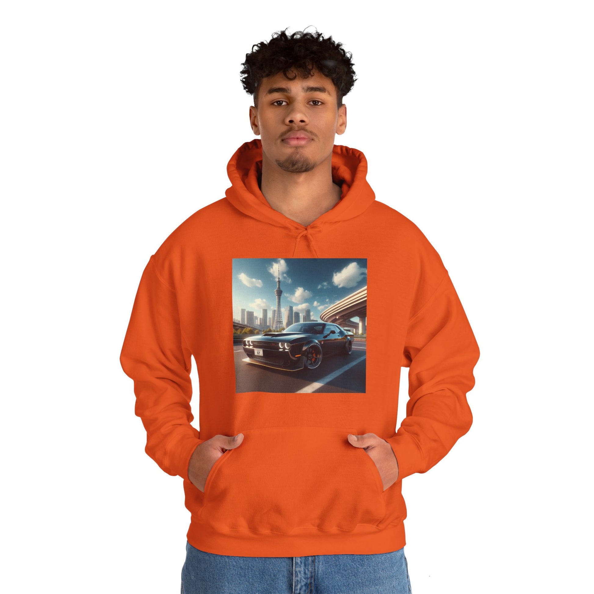 Black Challenger Hoodie Hoodie Printify