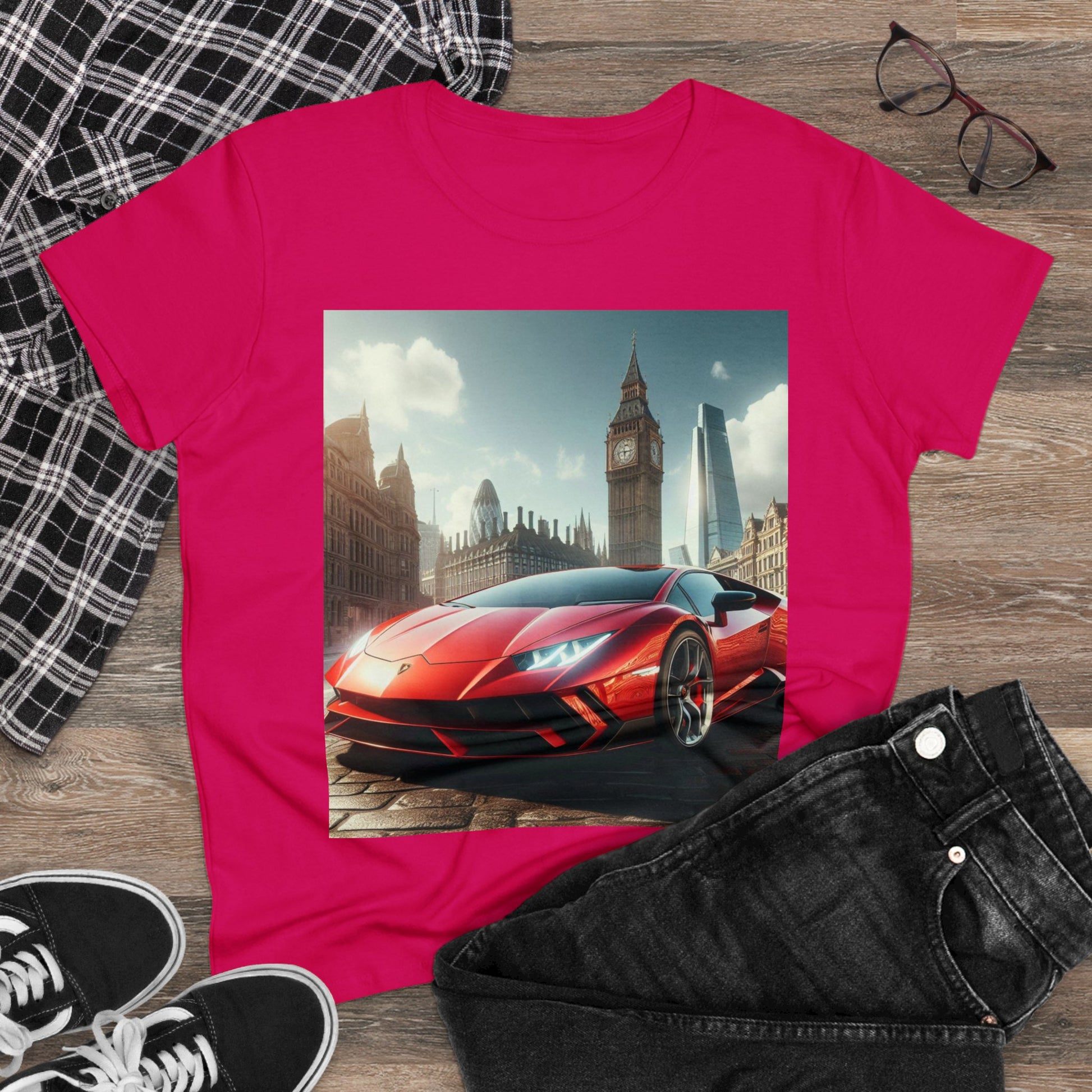 Red Lamborghini T-Shirt T-Shirt Printify