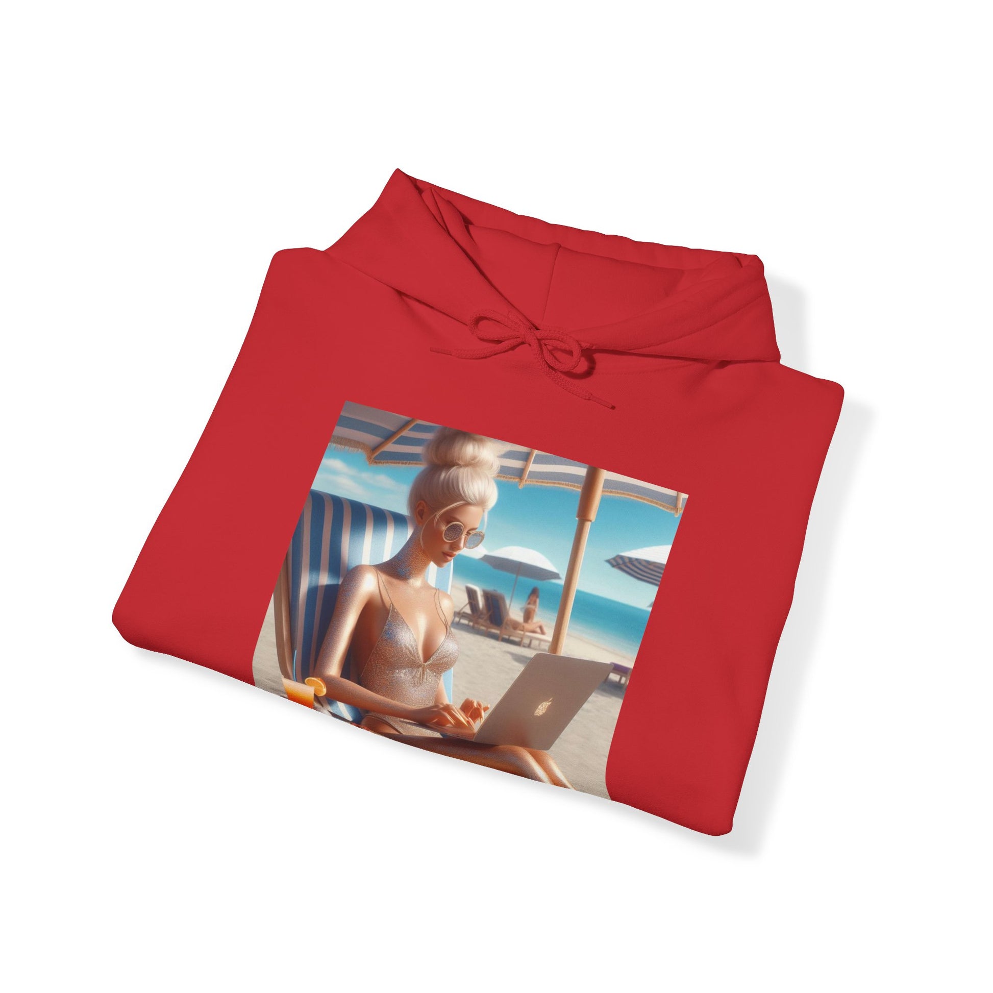 Work Day at the Beach Hoodie Hoodie Printify