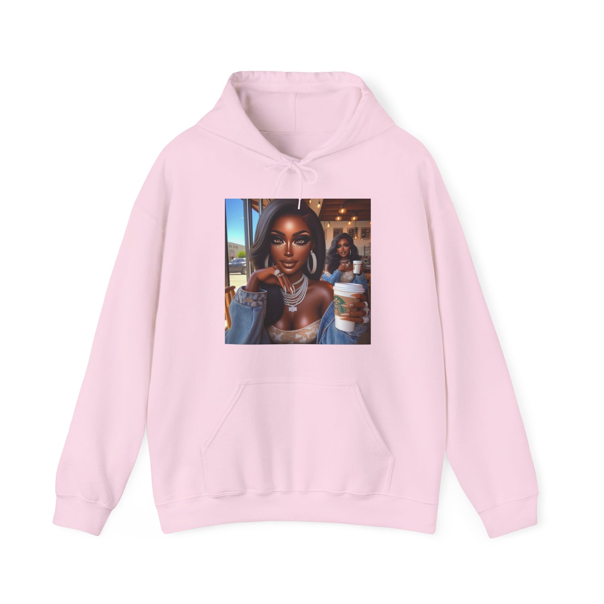 Coffee Baddies Hoodie Hoodie Printify Light Pink S