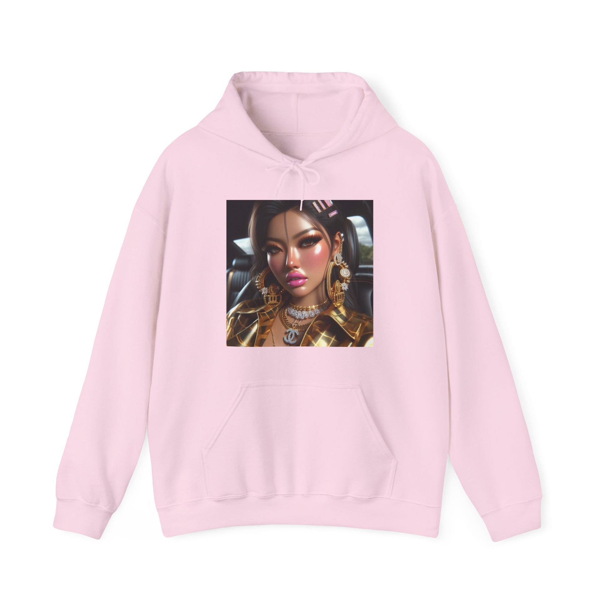 Car Beauty Hoodie Hoodie Printify Light Pink S