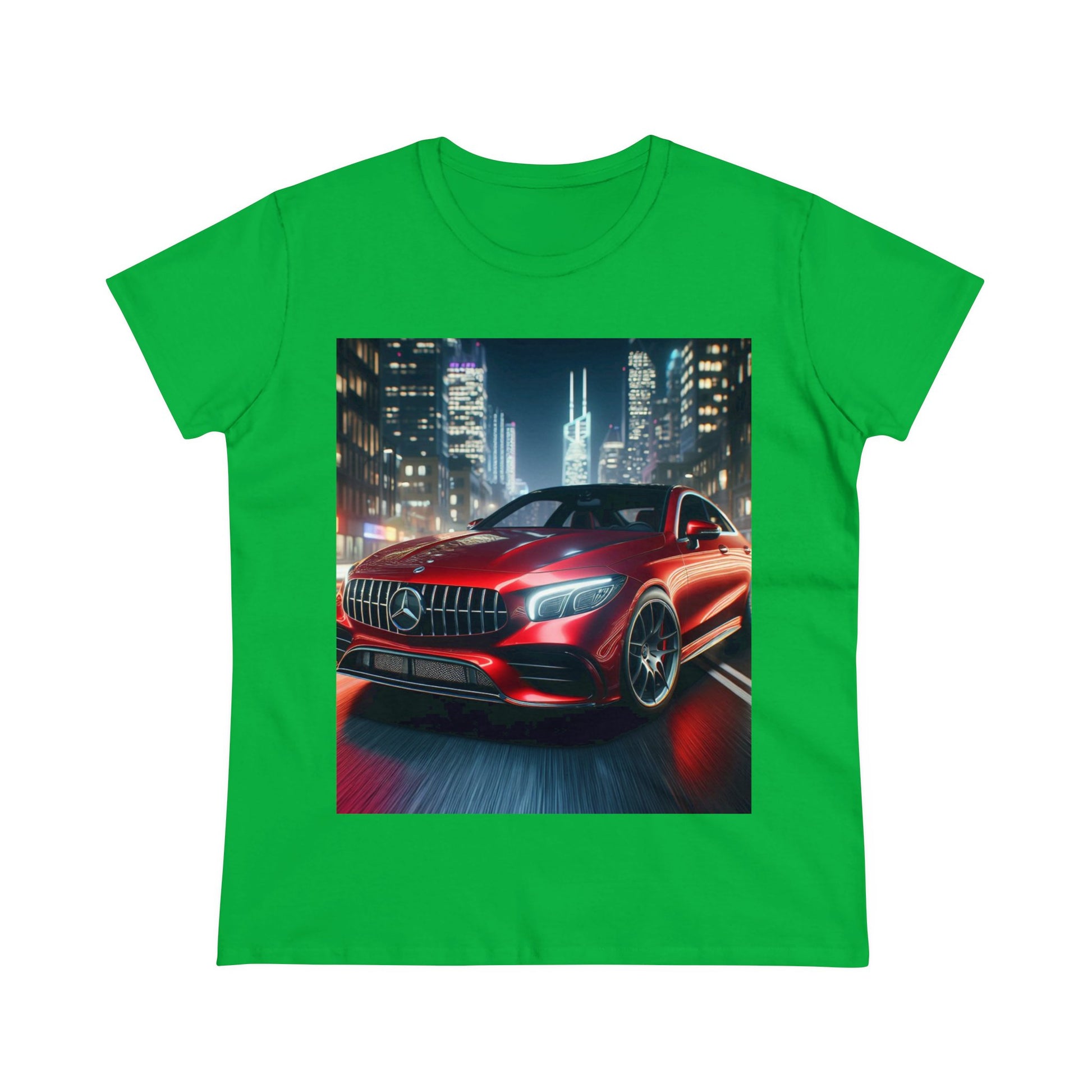 Red Mercedes T-Shirt T-Shirt Printify Irish Green S