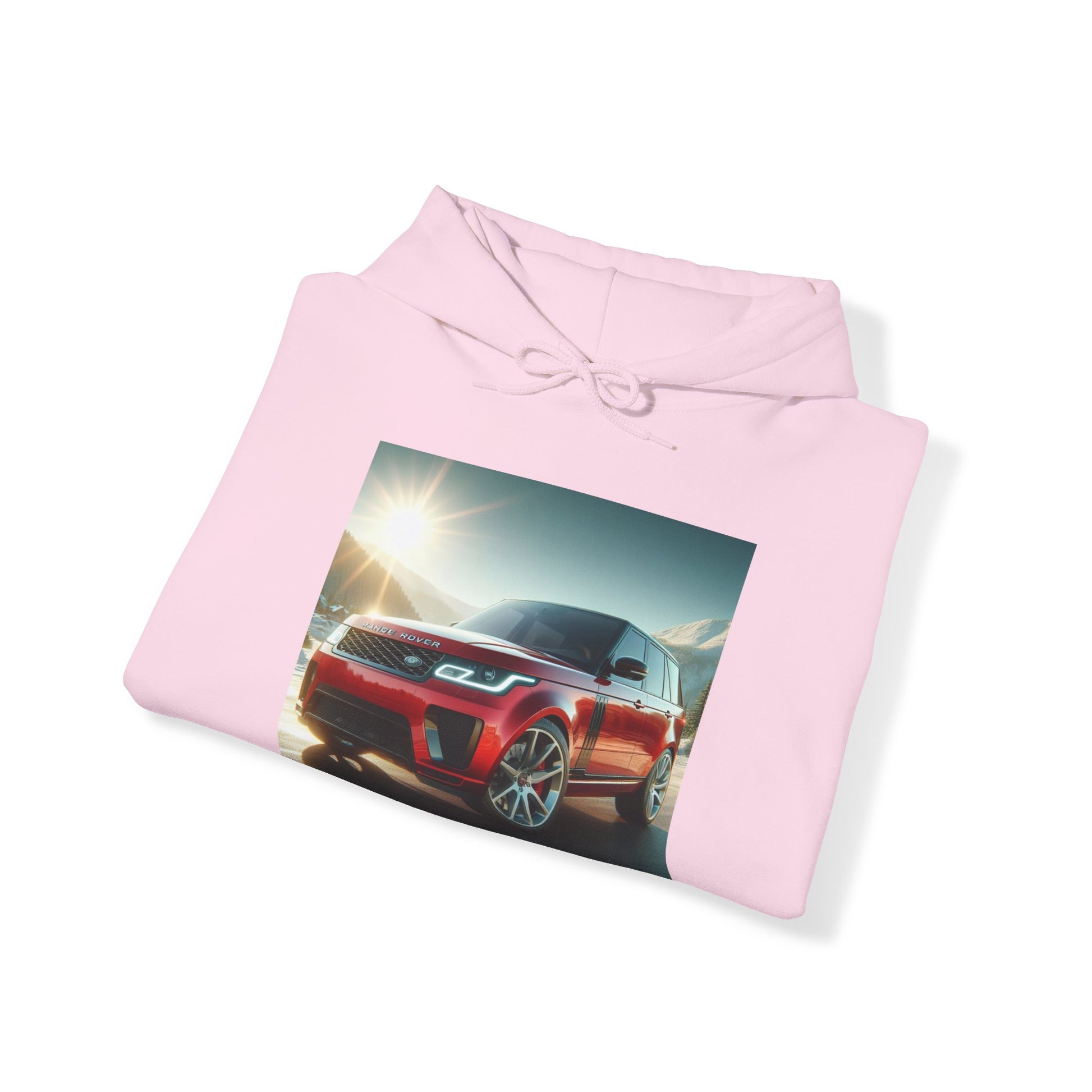 Red Range Rover Hoodie Hoodie Printify