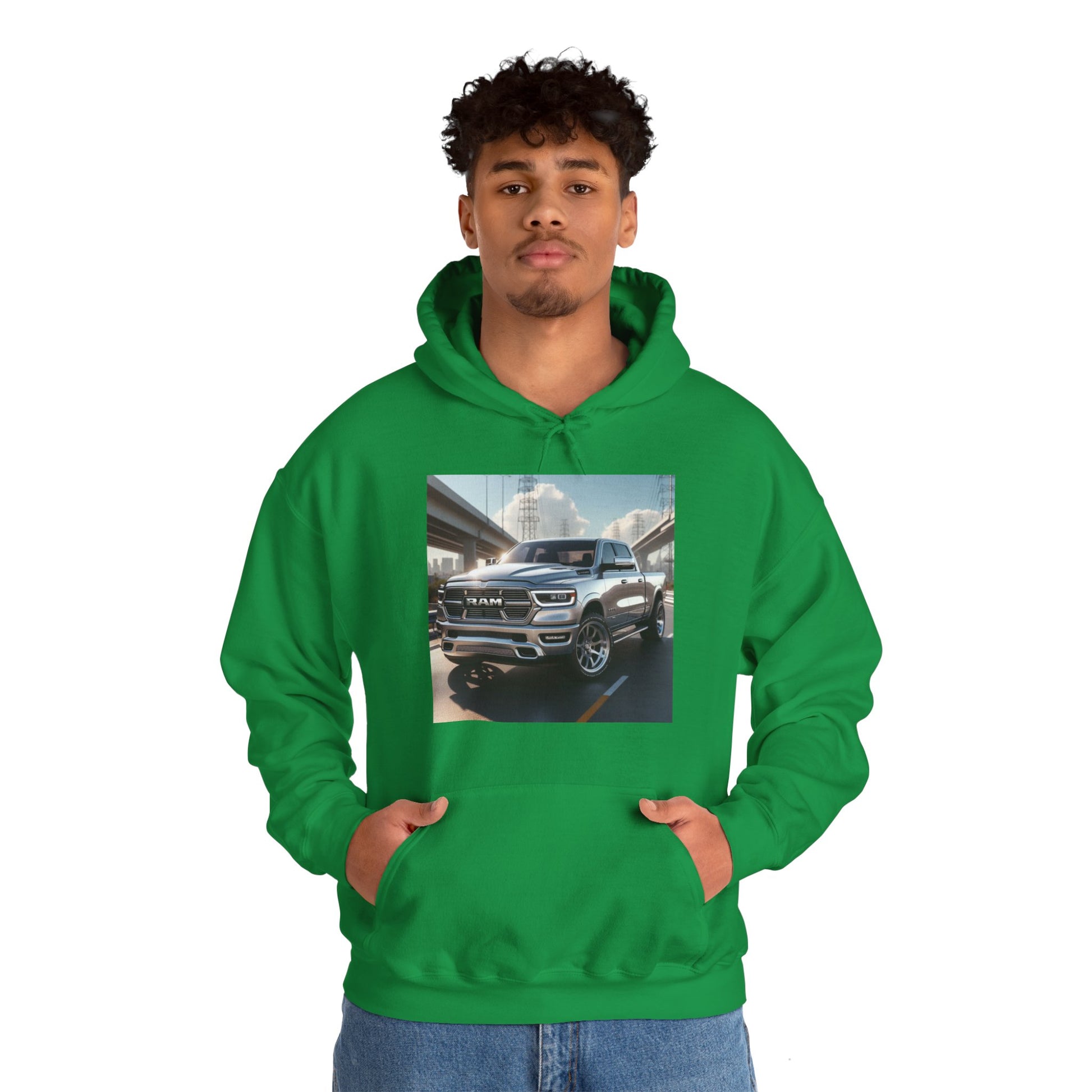 Silver Dodge Ram Hoodie Hoodie Printify