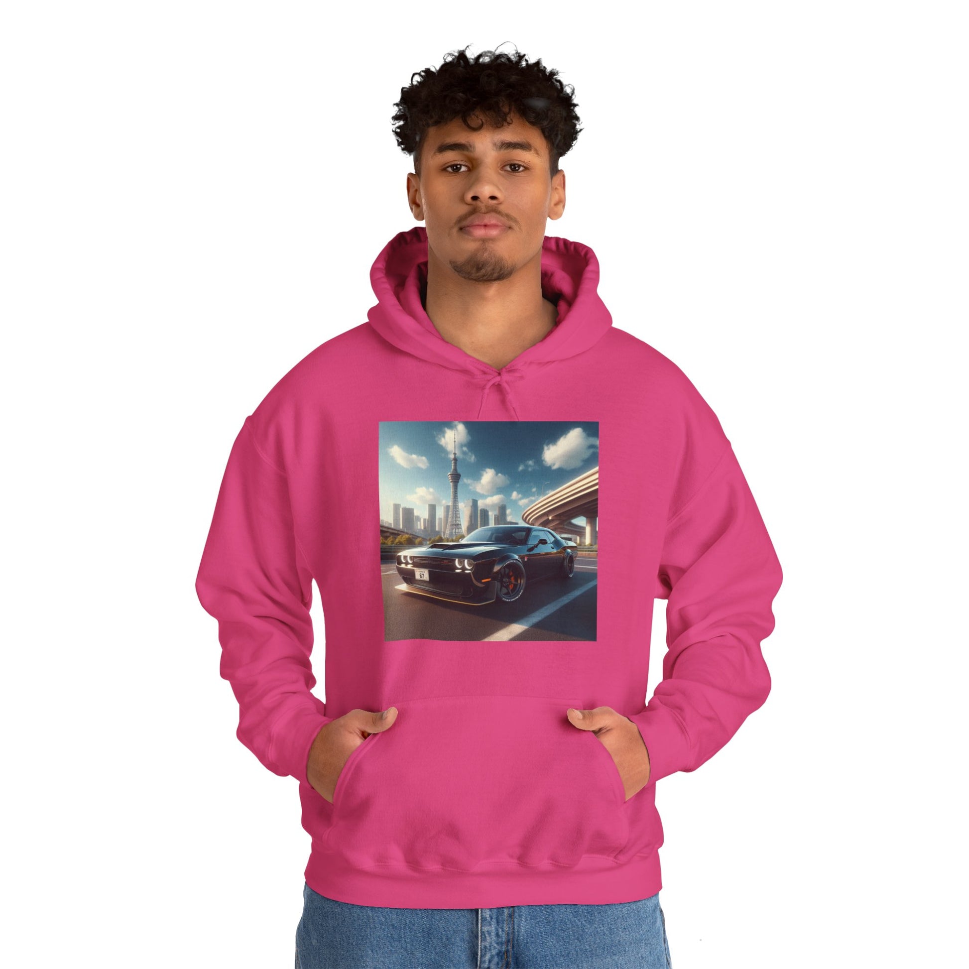 Black Challenger Hoodie Hoodie Printify