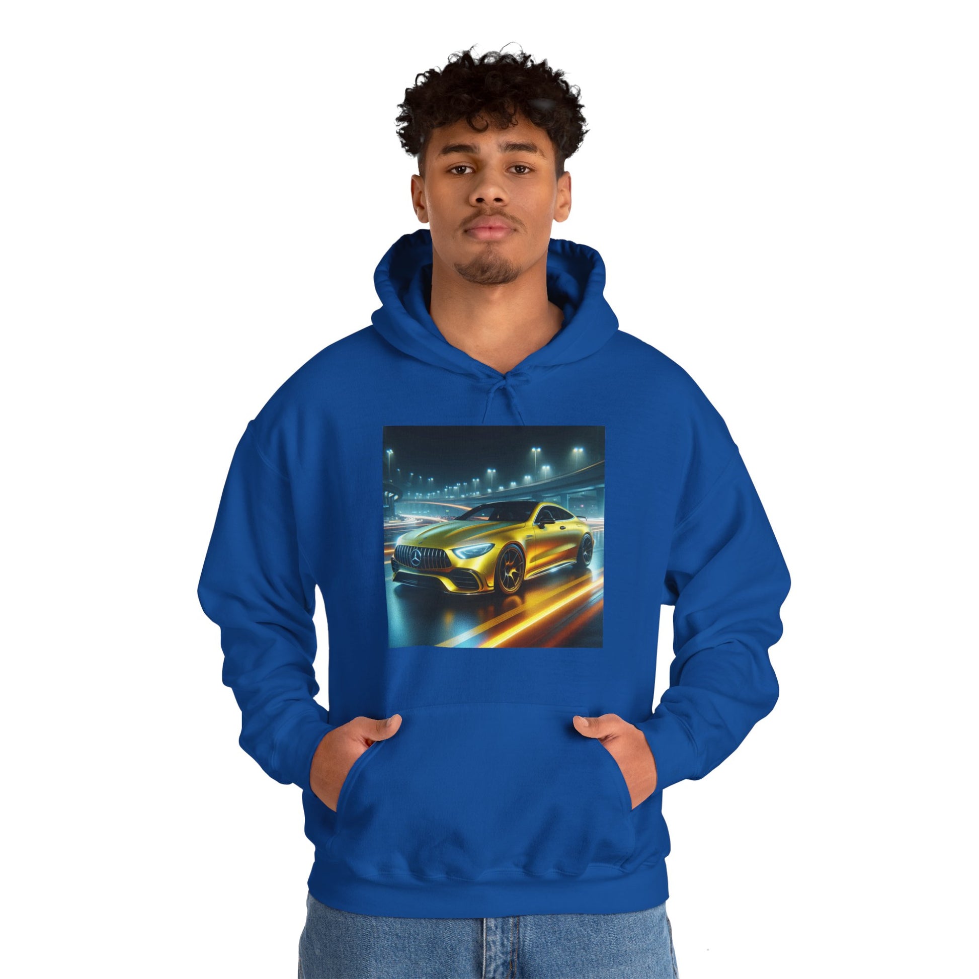 Yellow Mercedes Hoodie Hoodie Printify