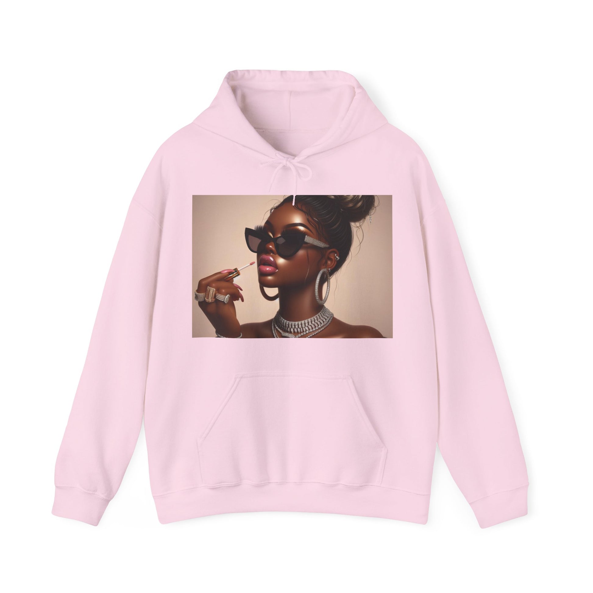My Lip Gloss is Poppin Hoodie Hoodie Printify Light Pink S