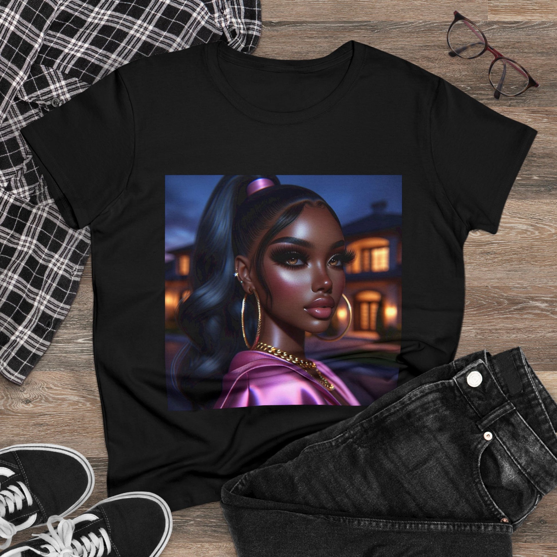 Pink at Night T-Shirt T-Shirt Printify