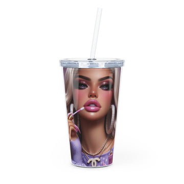 Gloss Up Tumbler with Straw Mug Printify 20oz Transparent