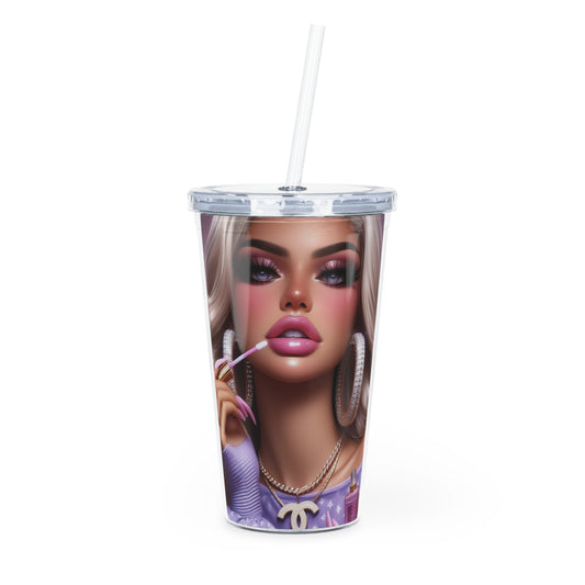 Gloss Up Tumbler with Straw Mug Printify 20oz Transparent