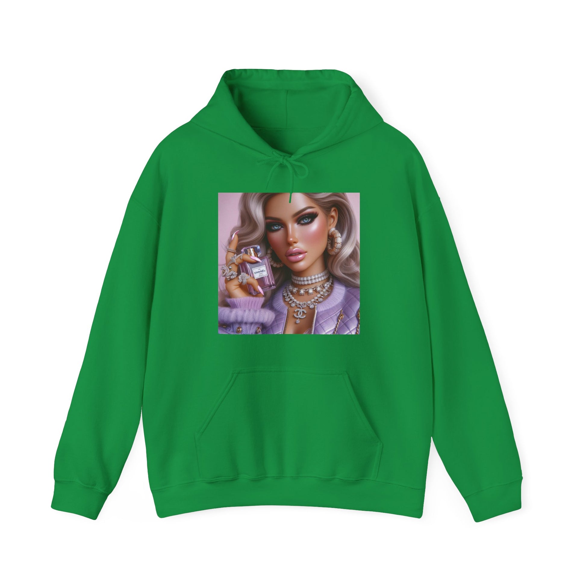 Chanel Please Hoodie Hoodie Printify Irish Green S