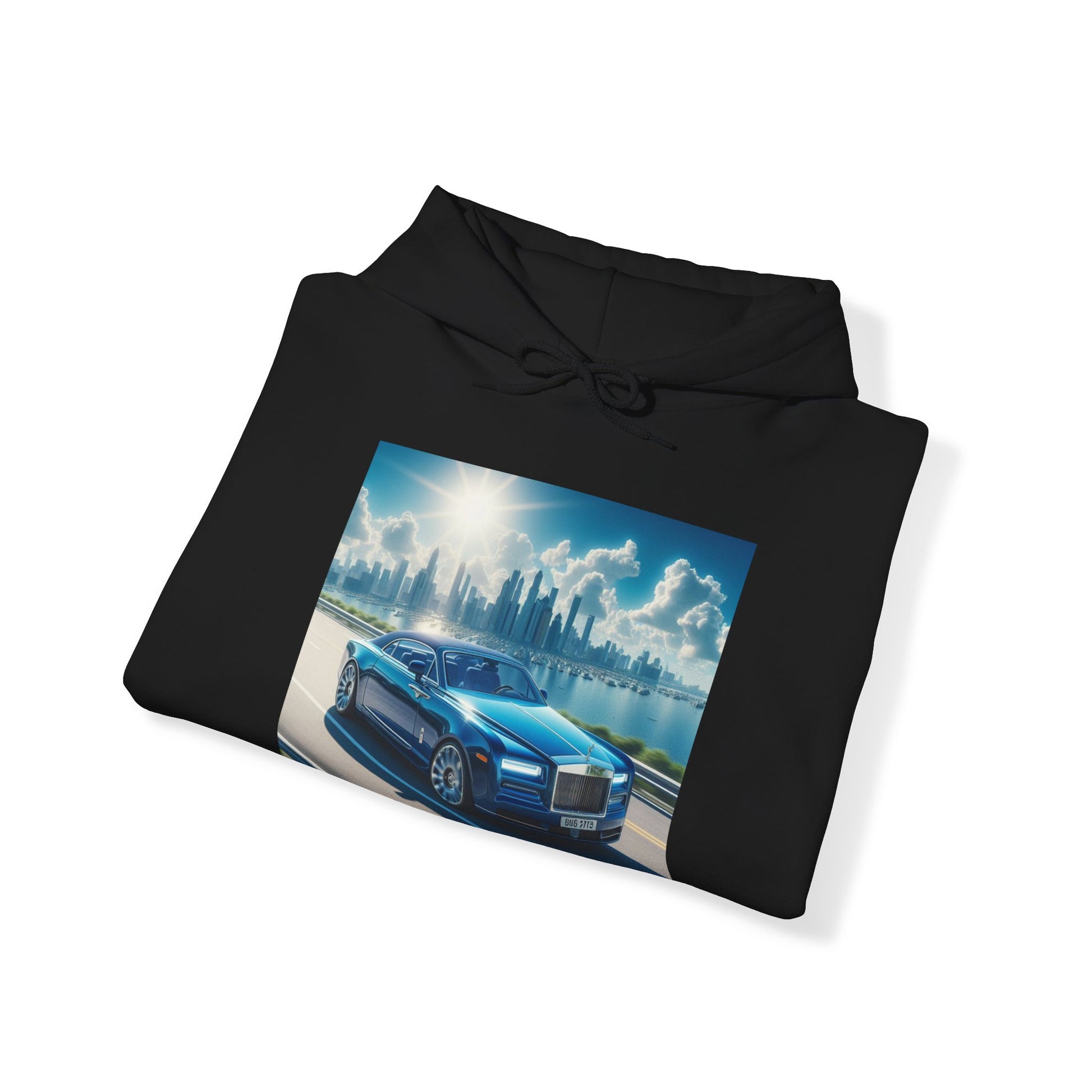 Blue Rolls Royce Hoodie Hoodie Printify