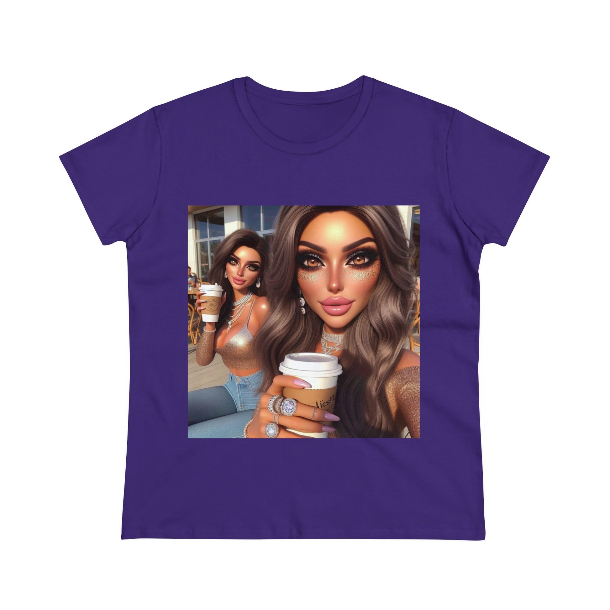 Coffee Baddies T-Shirt T-Shirt Printify Purple S