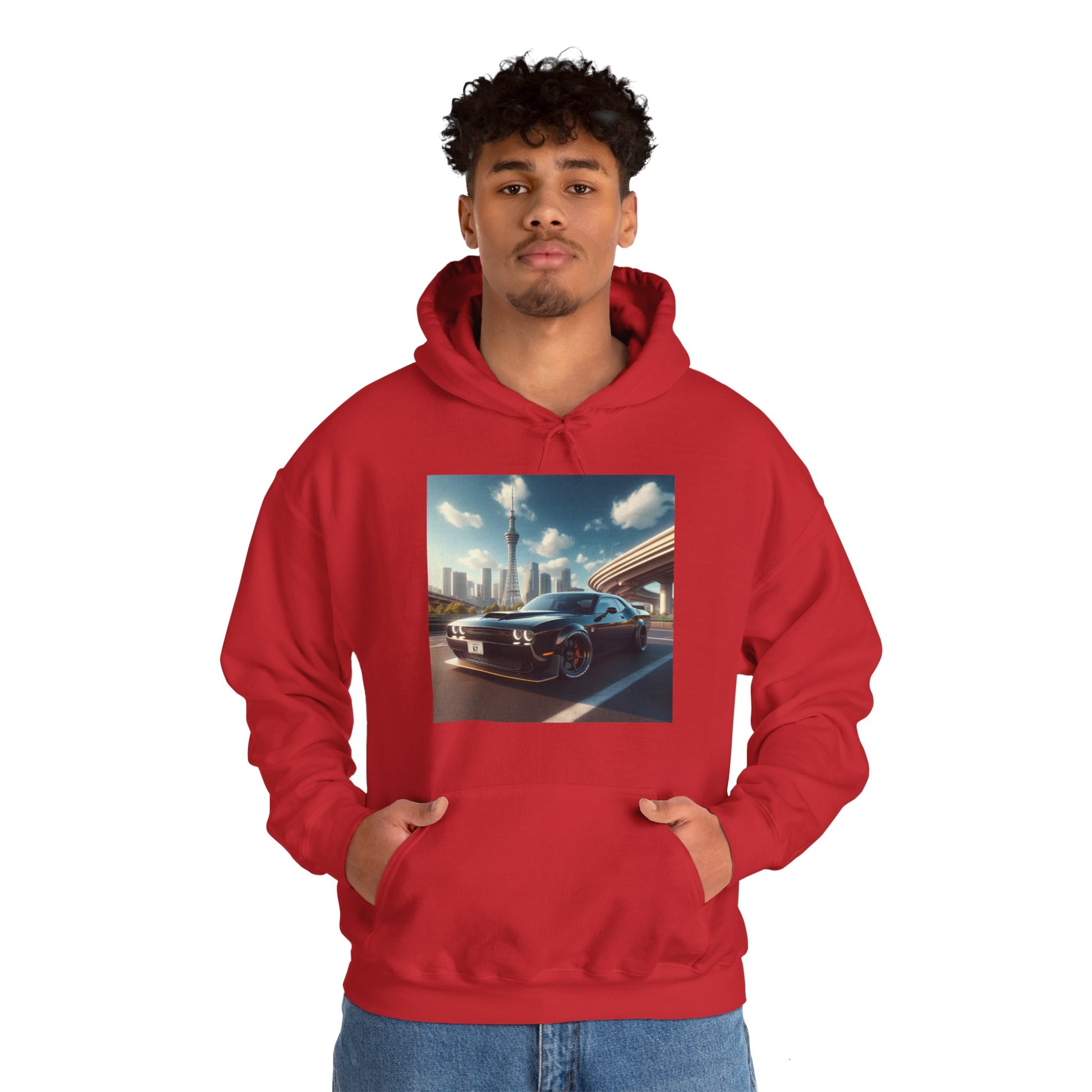 Black Challenger Hoodie Hoodie Printify