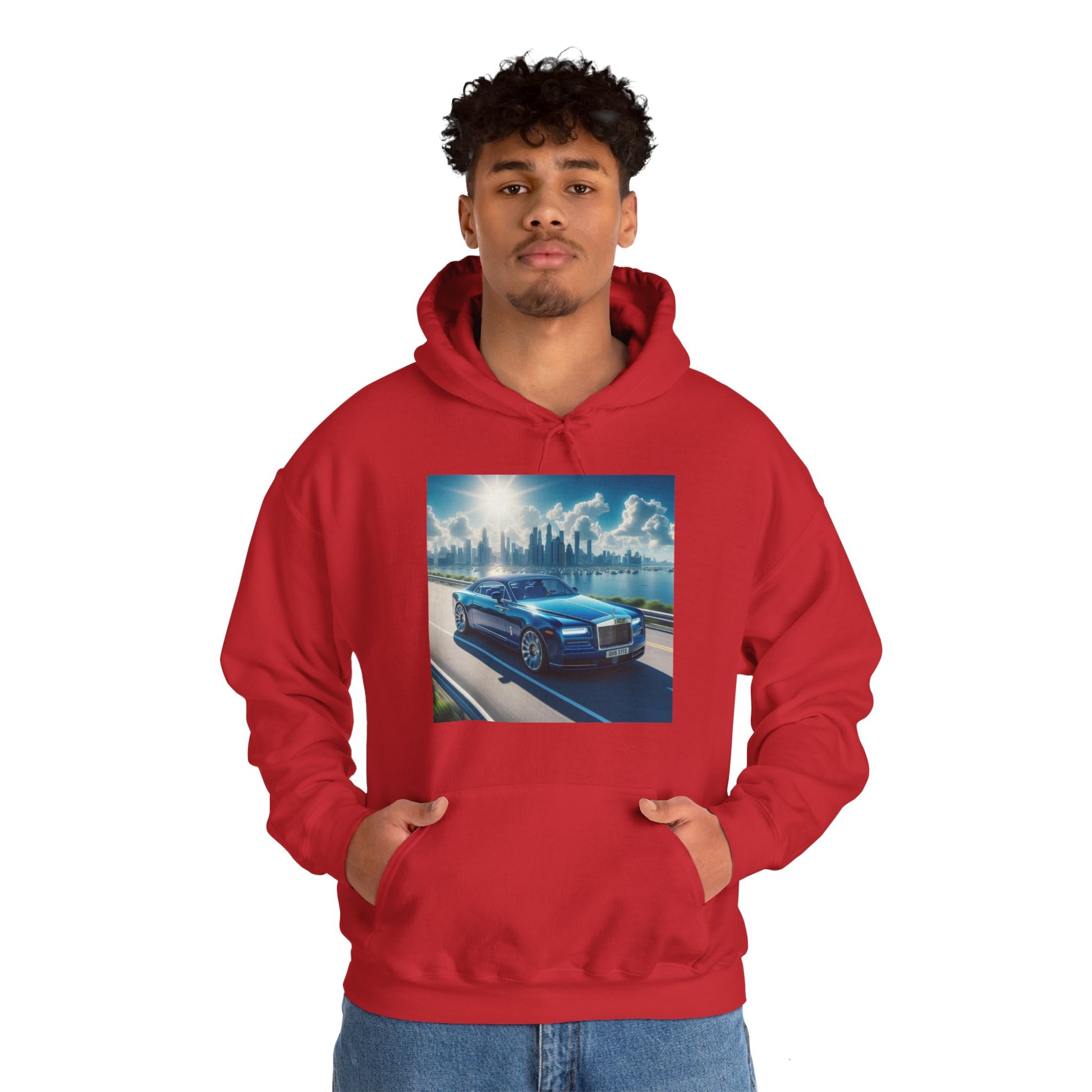 Blue Rolls Royce Hoodie Hoodie Printify