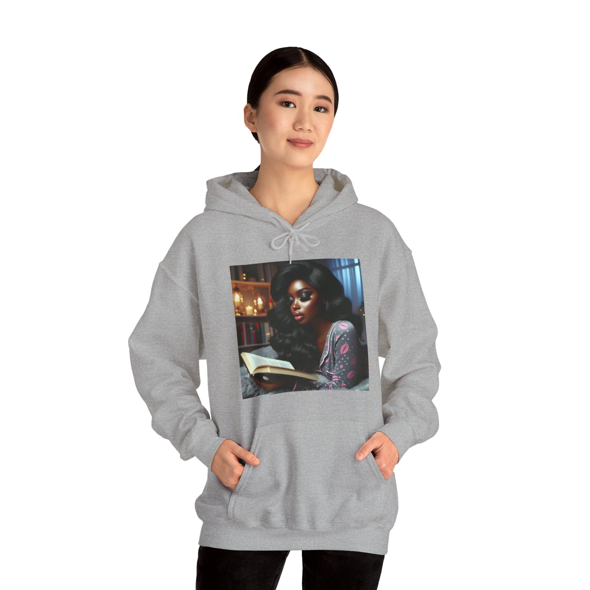 Late Night Book Hoodie Hoodie Printify