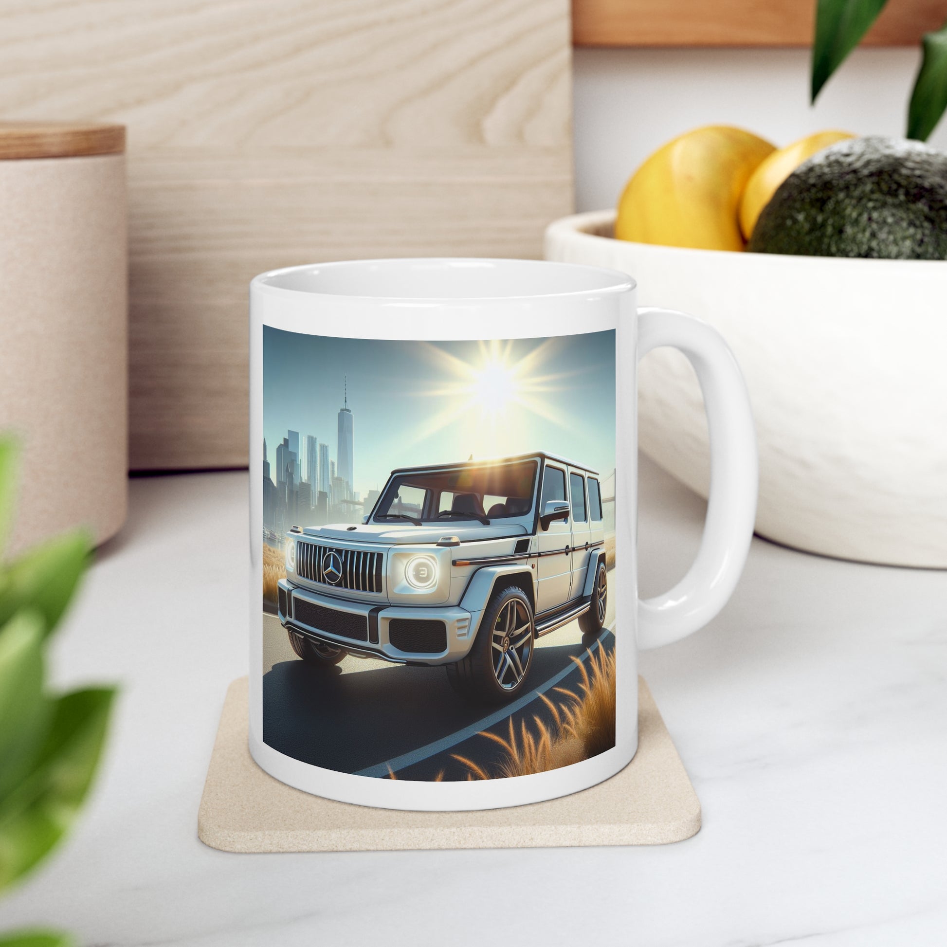 White G-Wagon Mug Mug Printify
