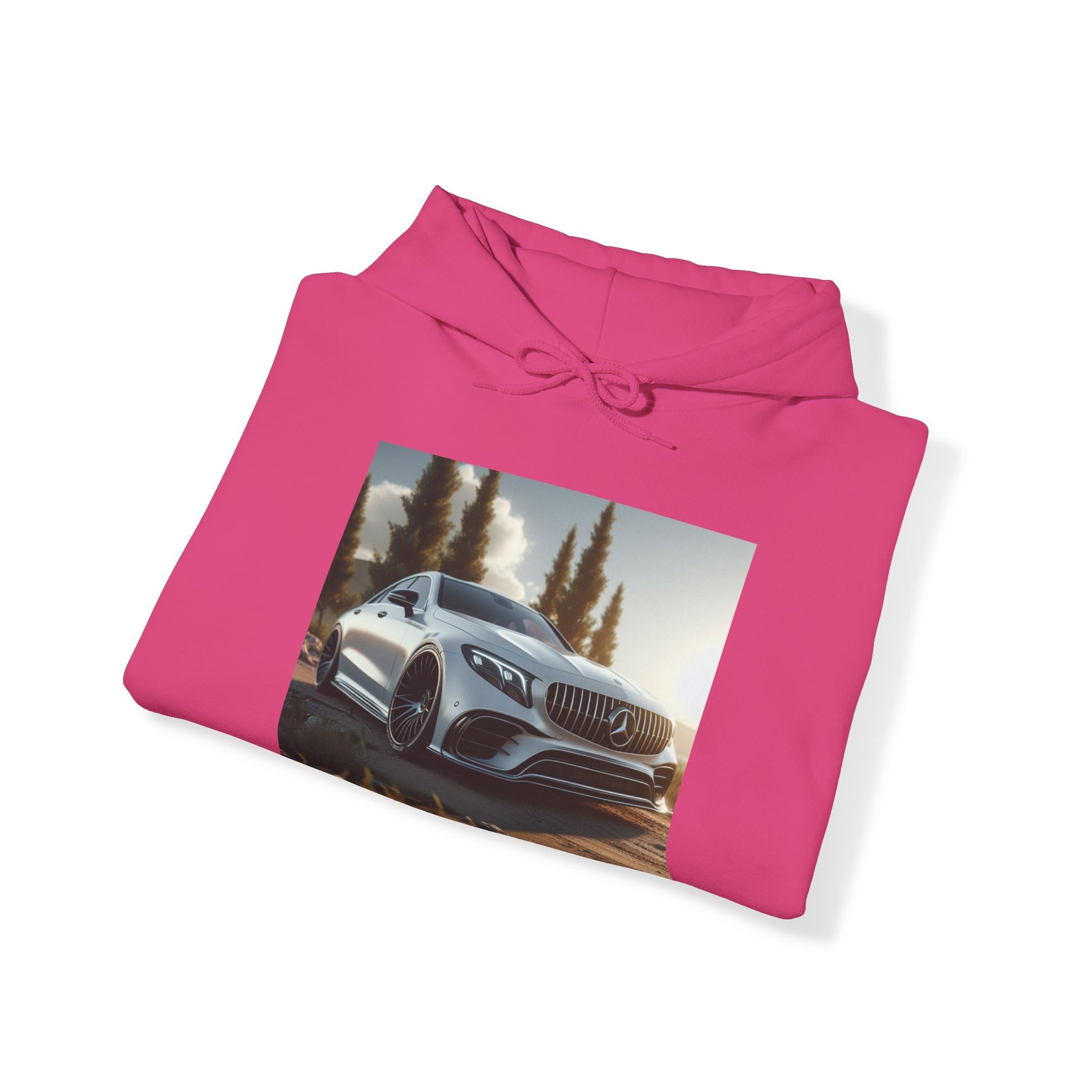 White Mercedes Hoodie Hoodie Printify