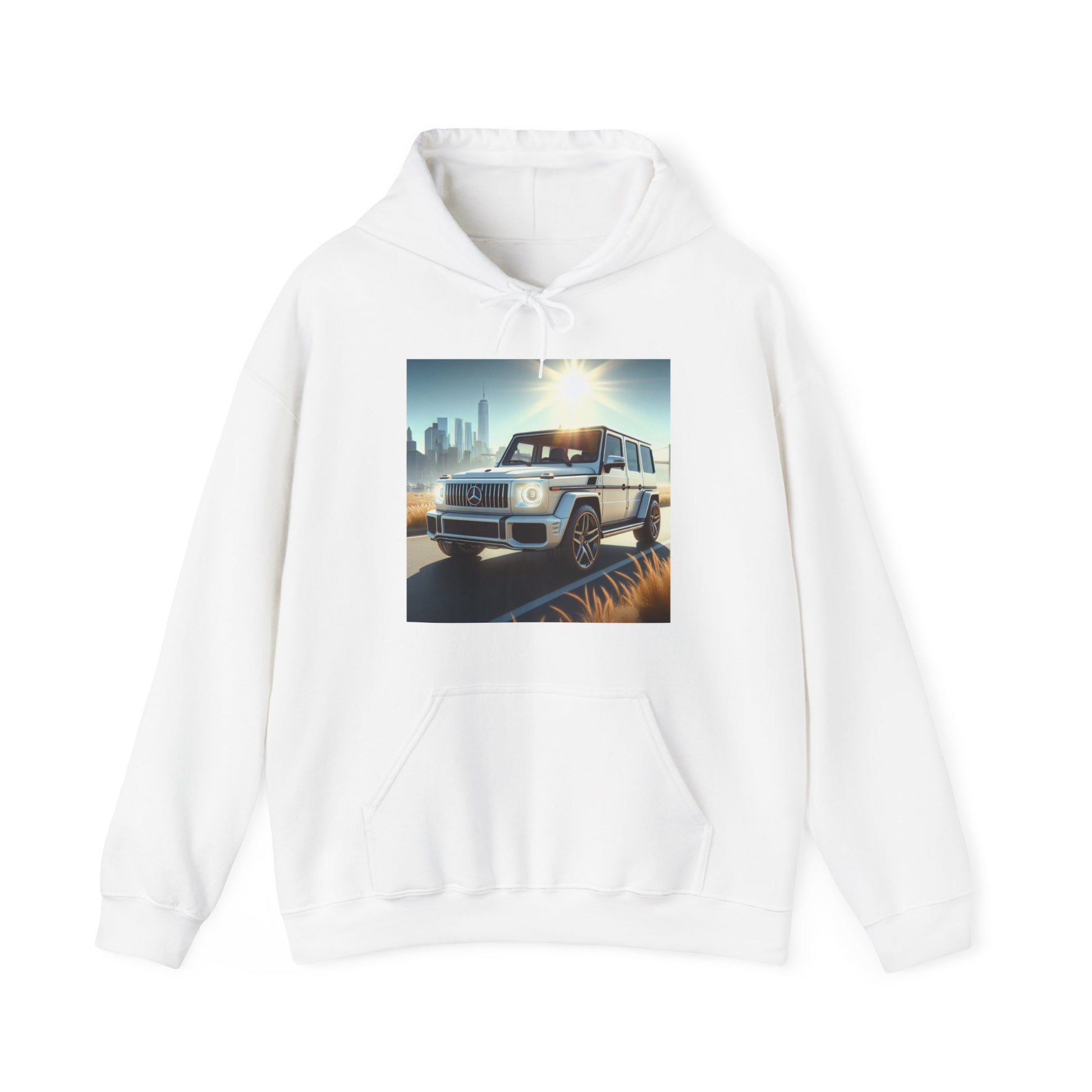 White G-Wagon Hoodie Hoodie Printify White S