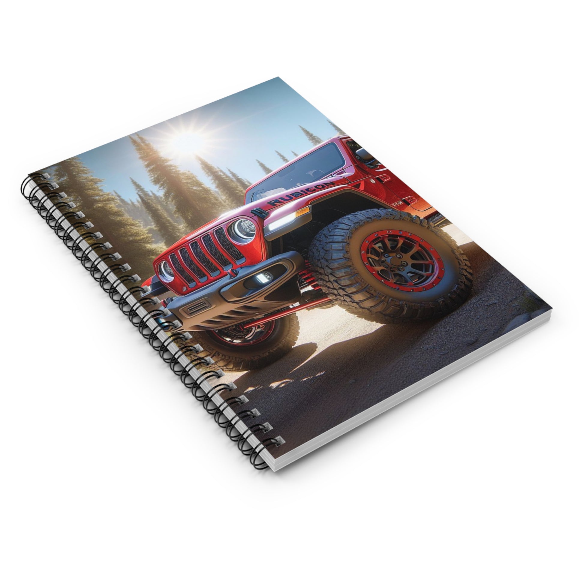 Red Rubicon Spiral Notebook Paper products Printify