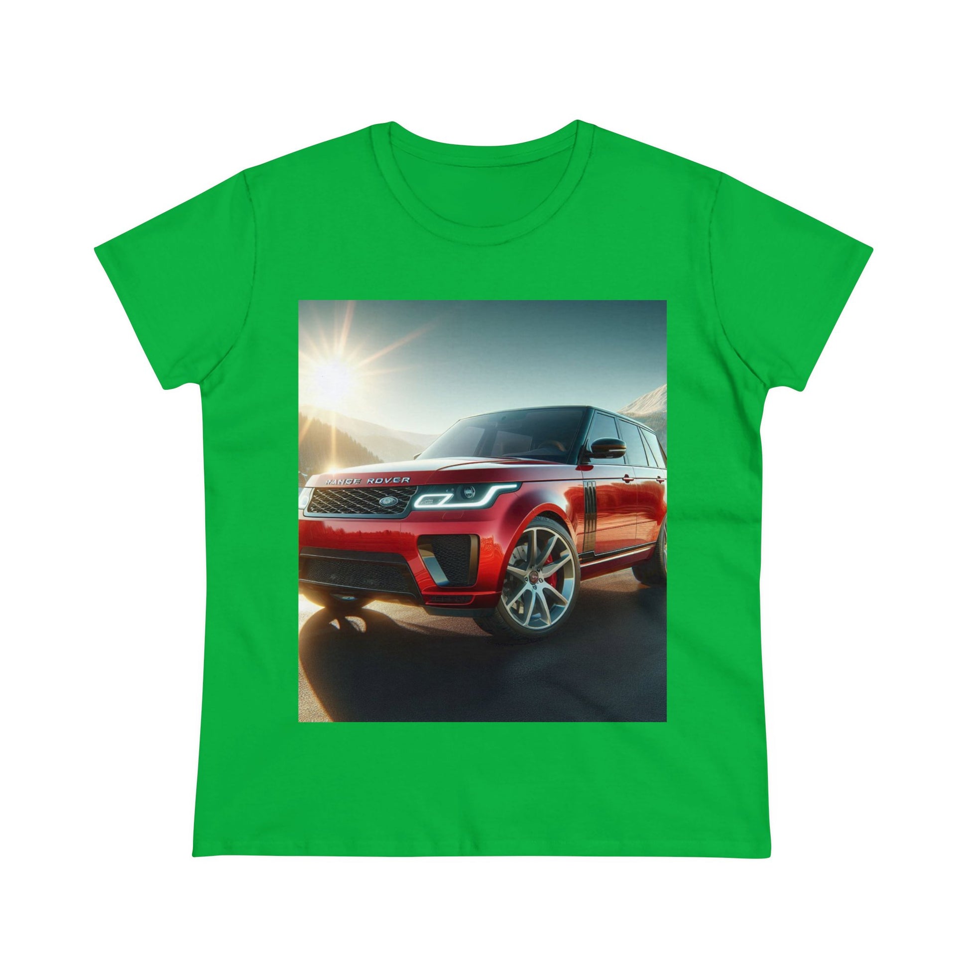 Red Range Rover T-Shirt T-Shirt Printify Irish Green S