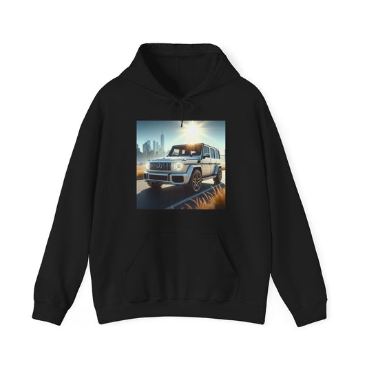 White G-Wagon Hoodie Hoodie Printify Black S