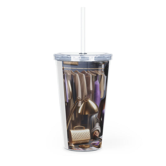 Fashion and Beauty Tumbler with Straw Mug Printify