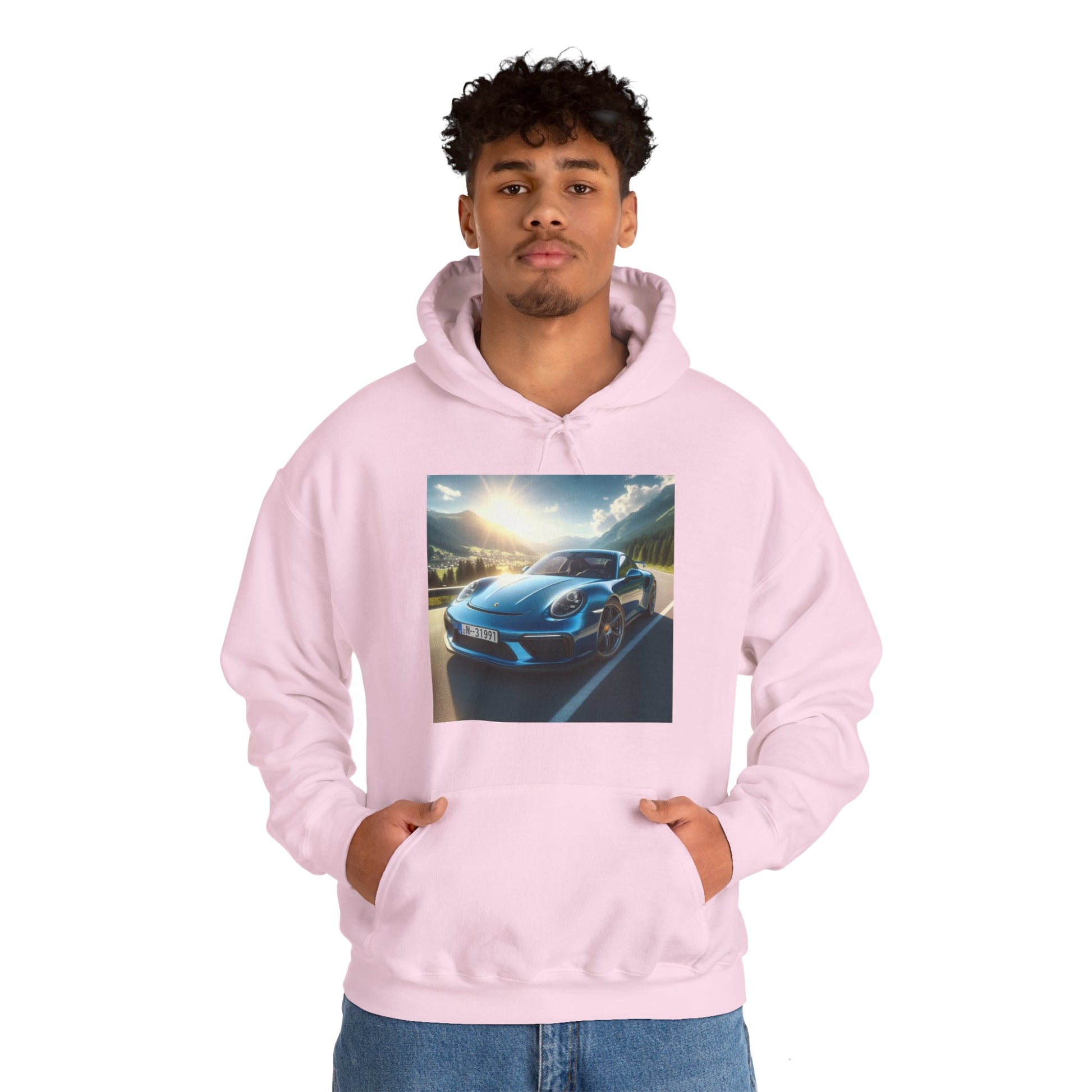 Blue Porsche Hoodie Hoodie Printify