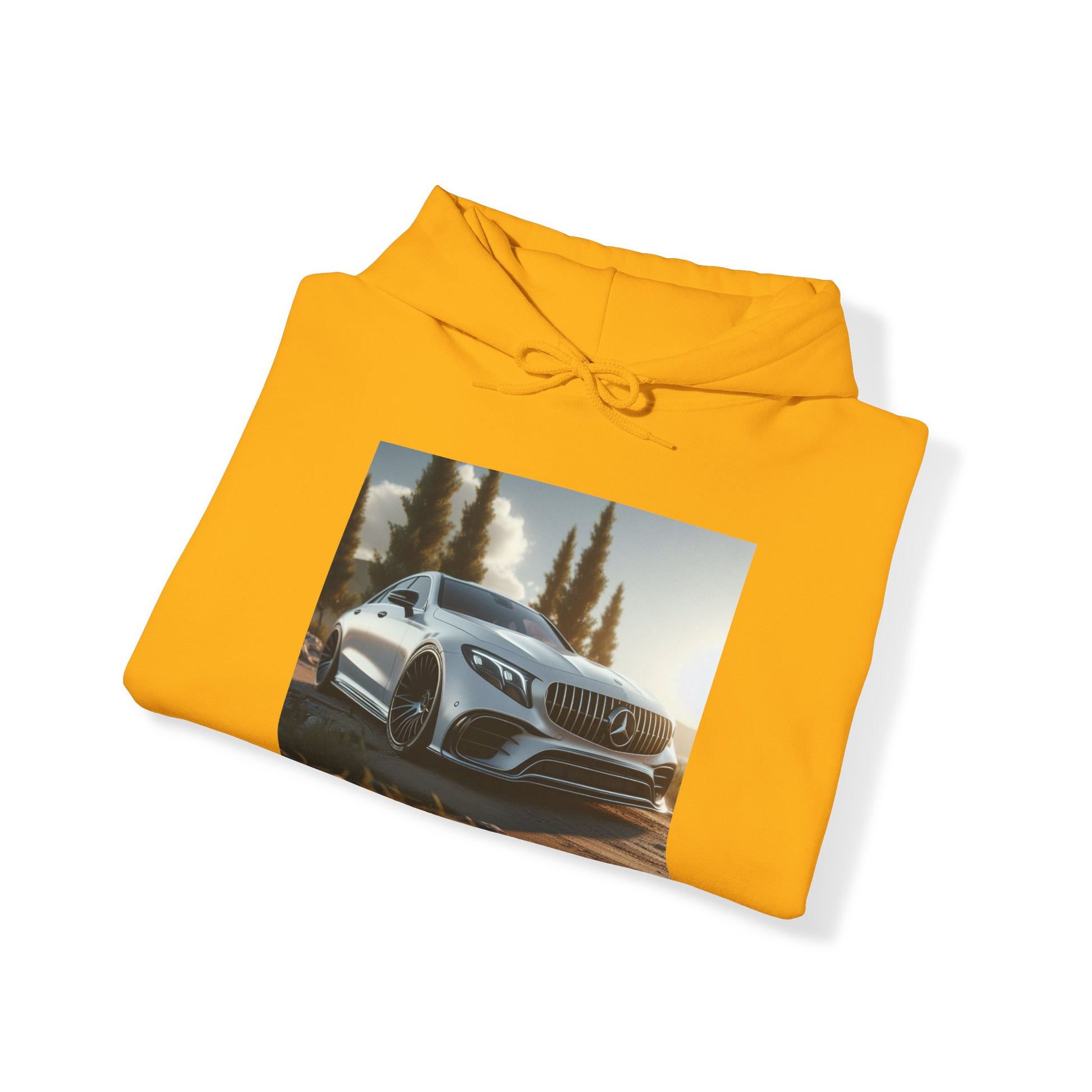 White Mercedes Hoodie Hoodie Printify