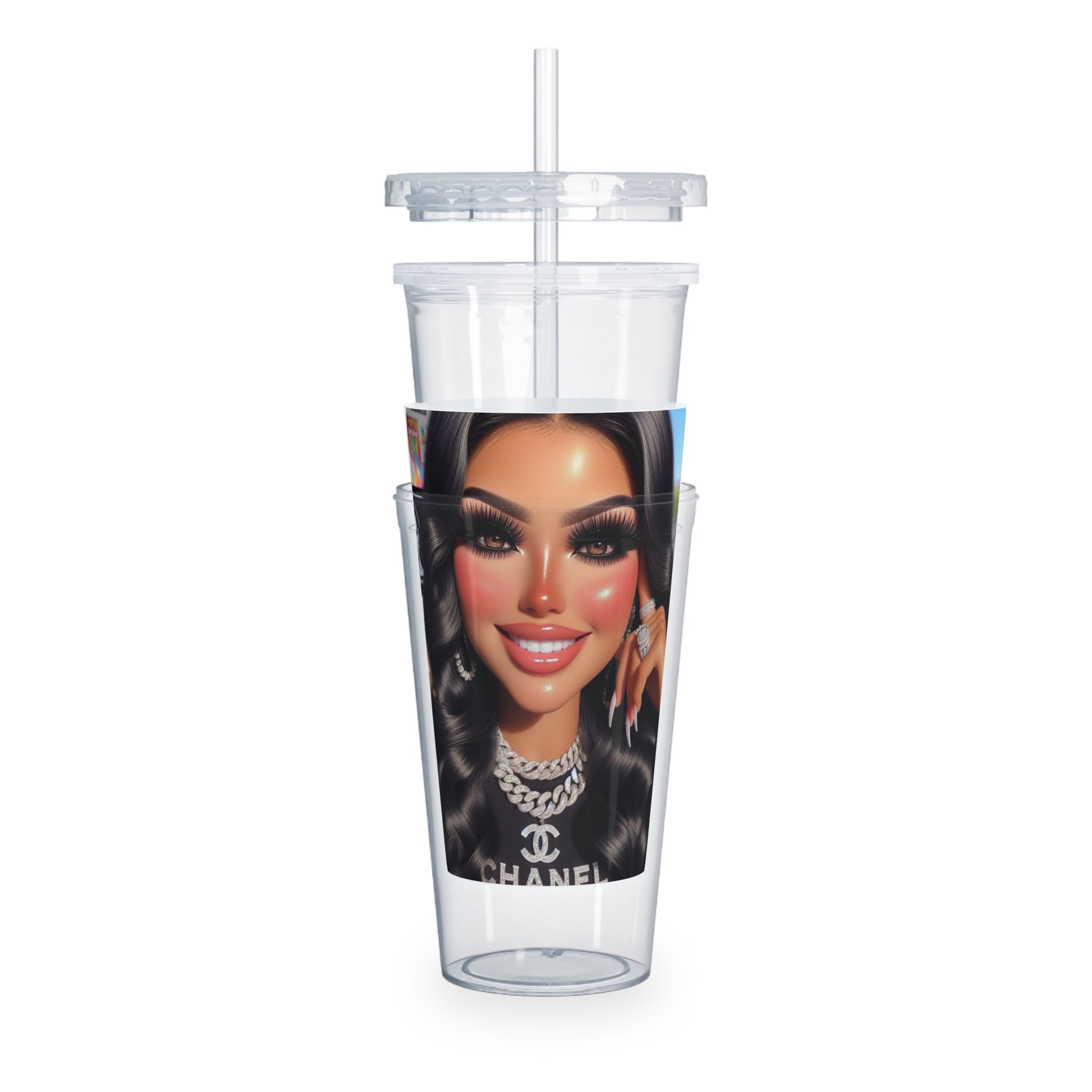 Chanel Mami Tumbler with Straw Mug Printify